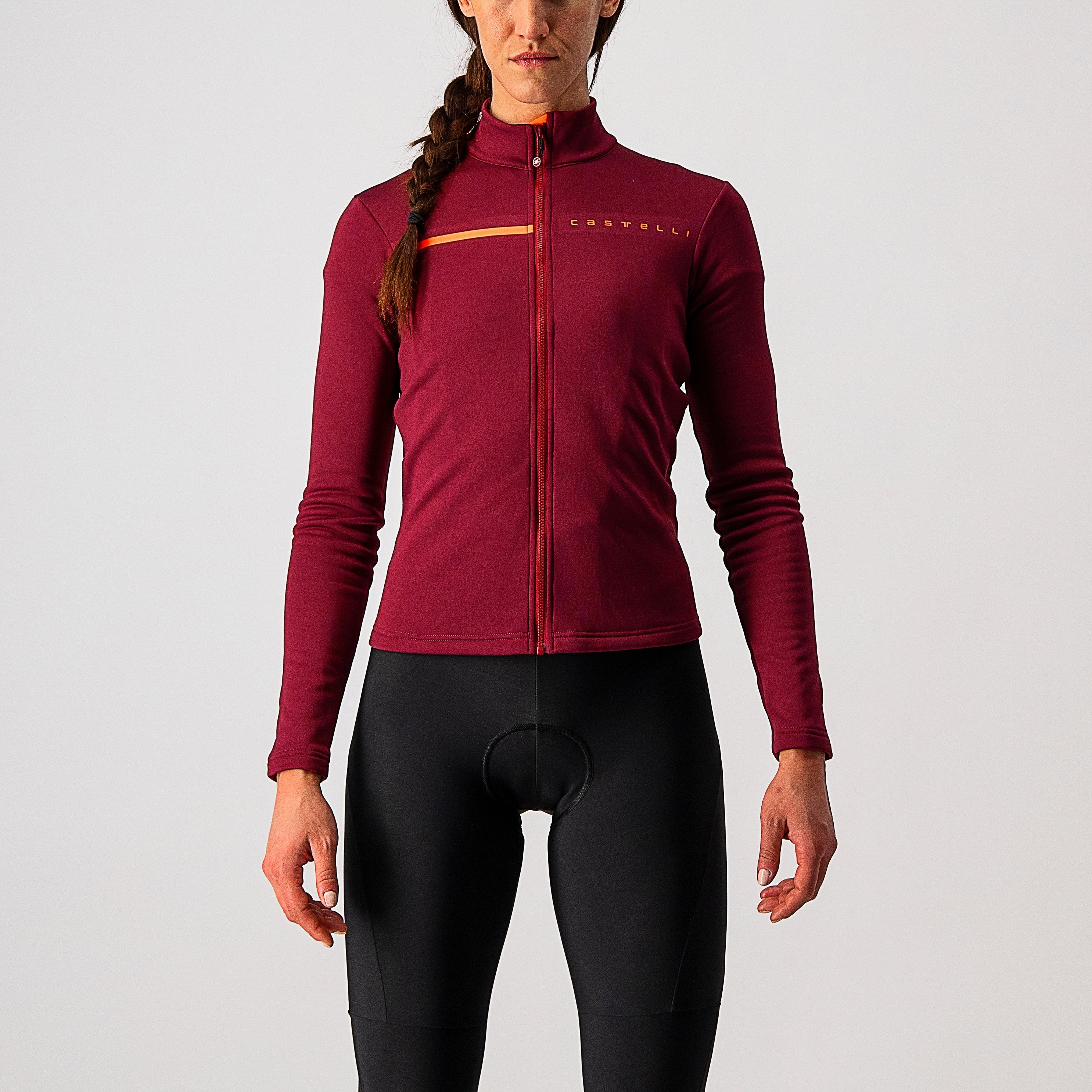 Sinergia 2 jersey fz - bordeaux/brilliant pink - castelli
