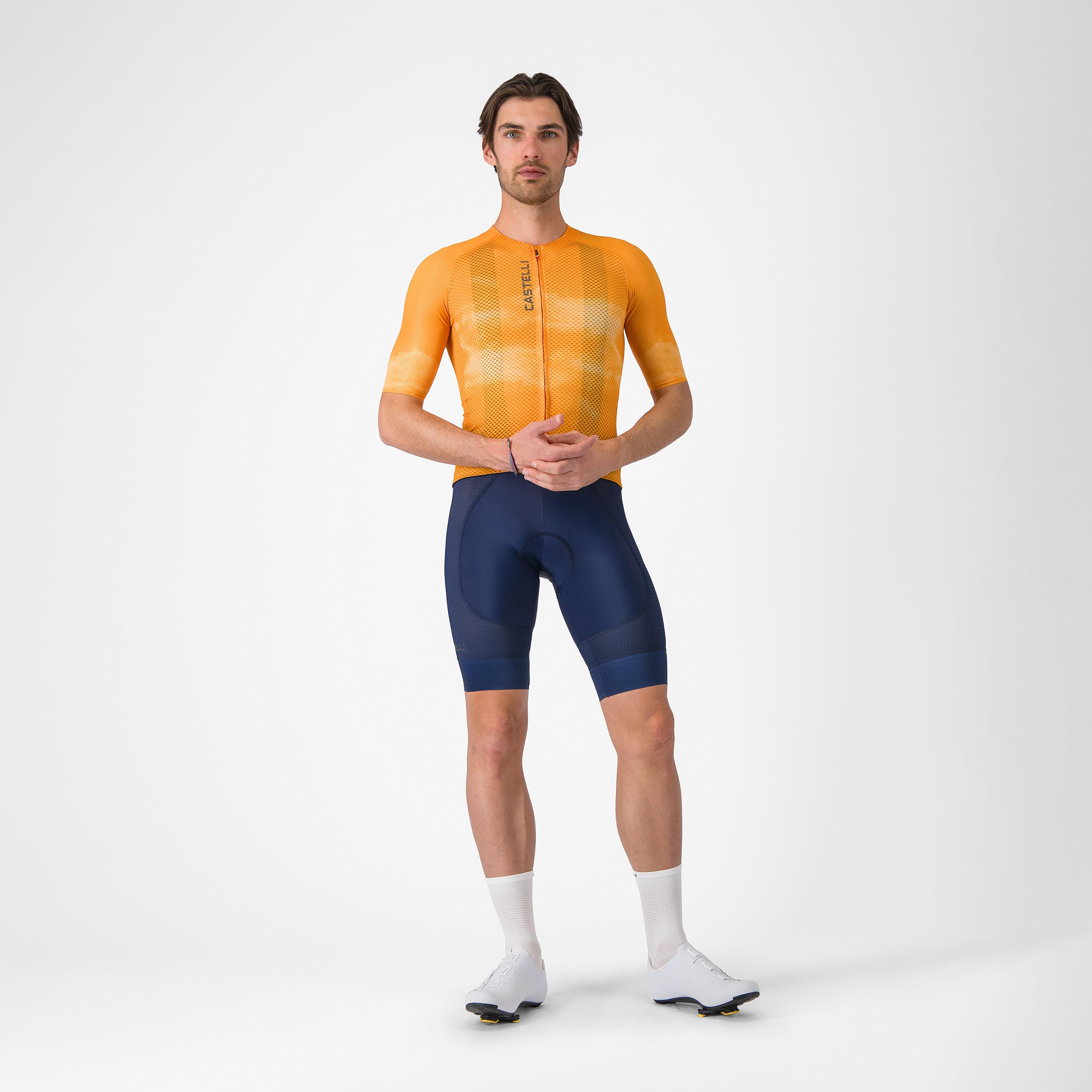 Climber's a/c jersey - vivid orange/smoky gray - castelli