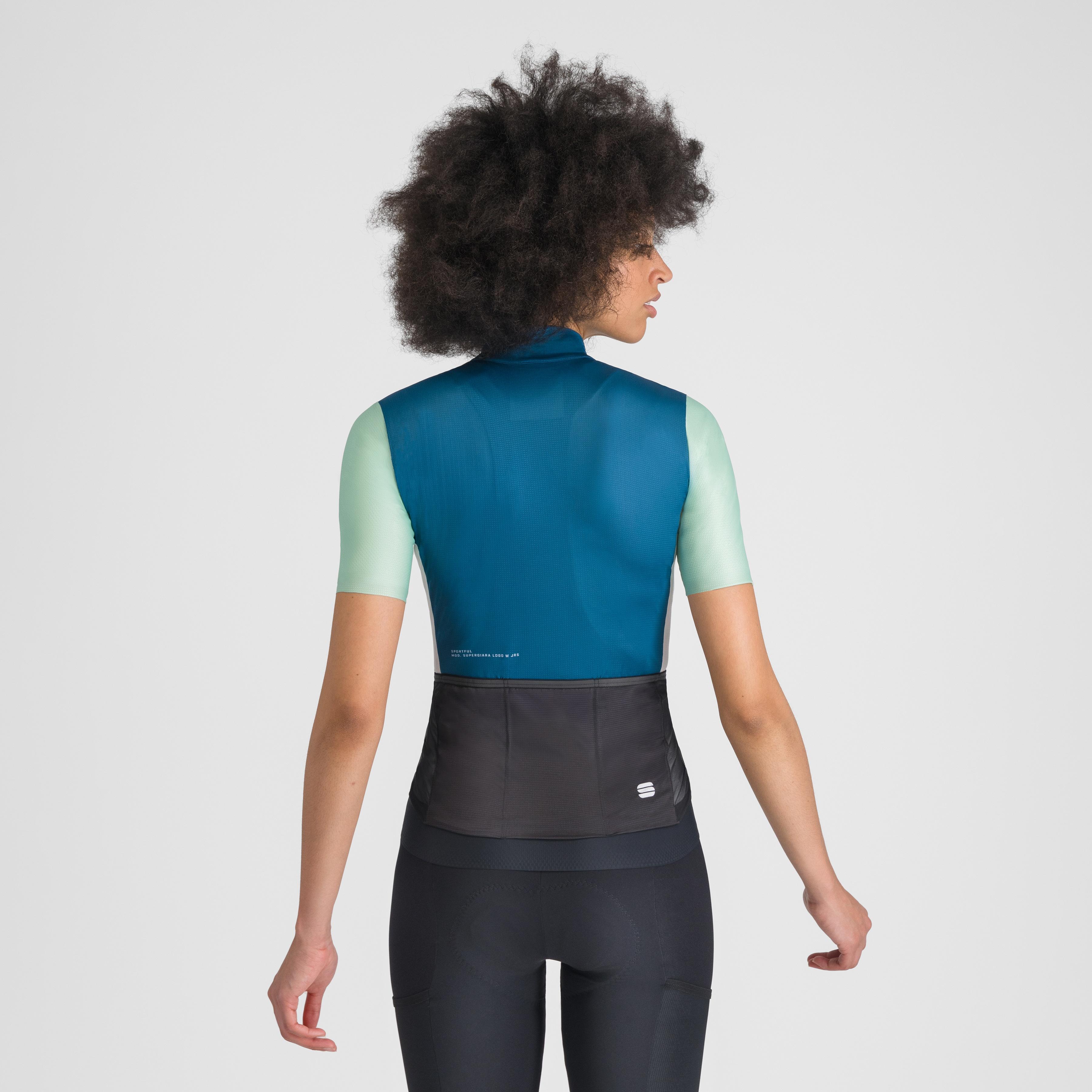 Supergiara logo w jersey - teal blue/lichen green - sportful