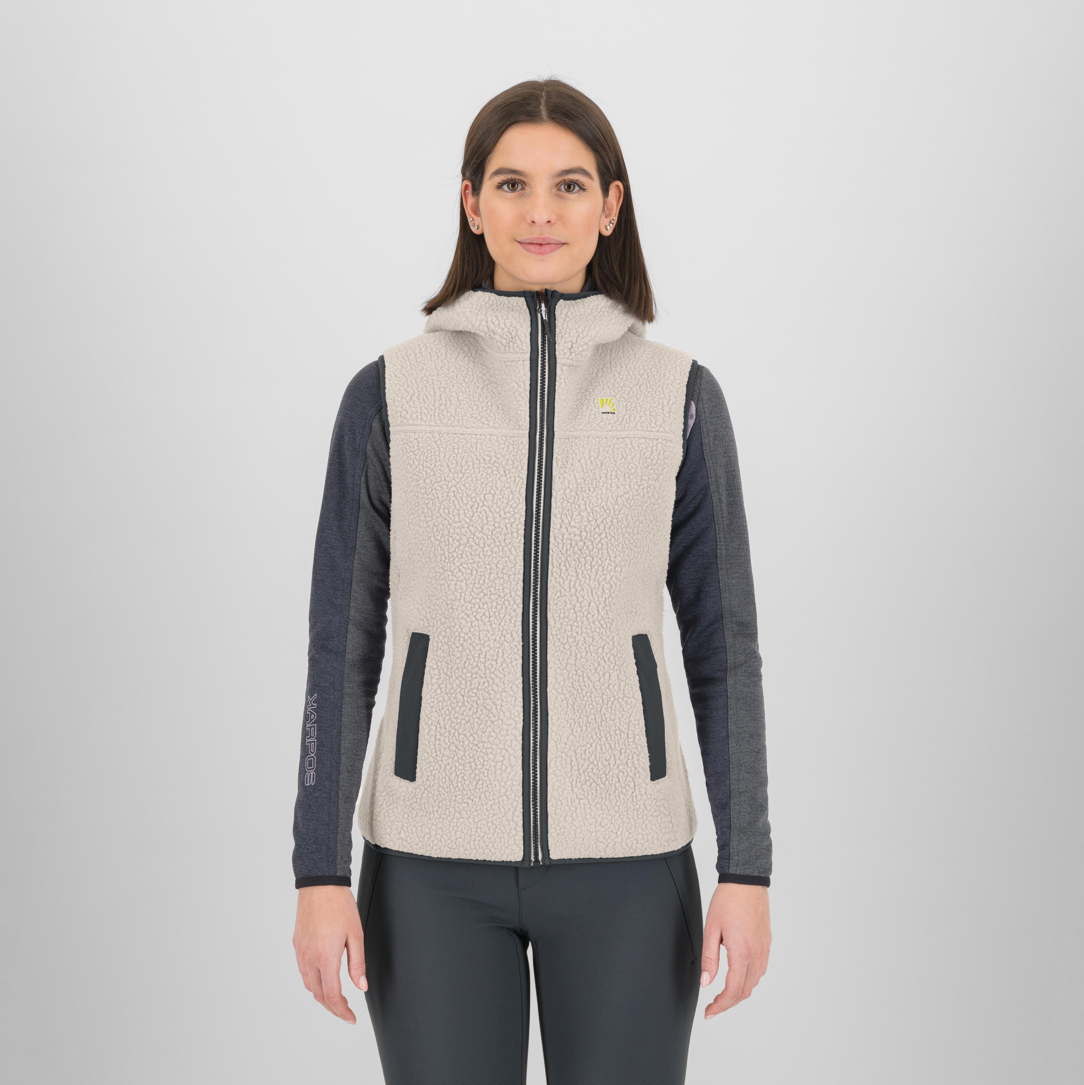 Moiazza retro hoodie w vest - vaporous gray/woodl.gray - karpos