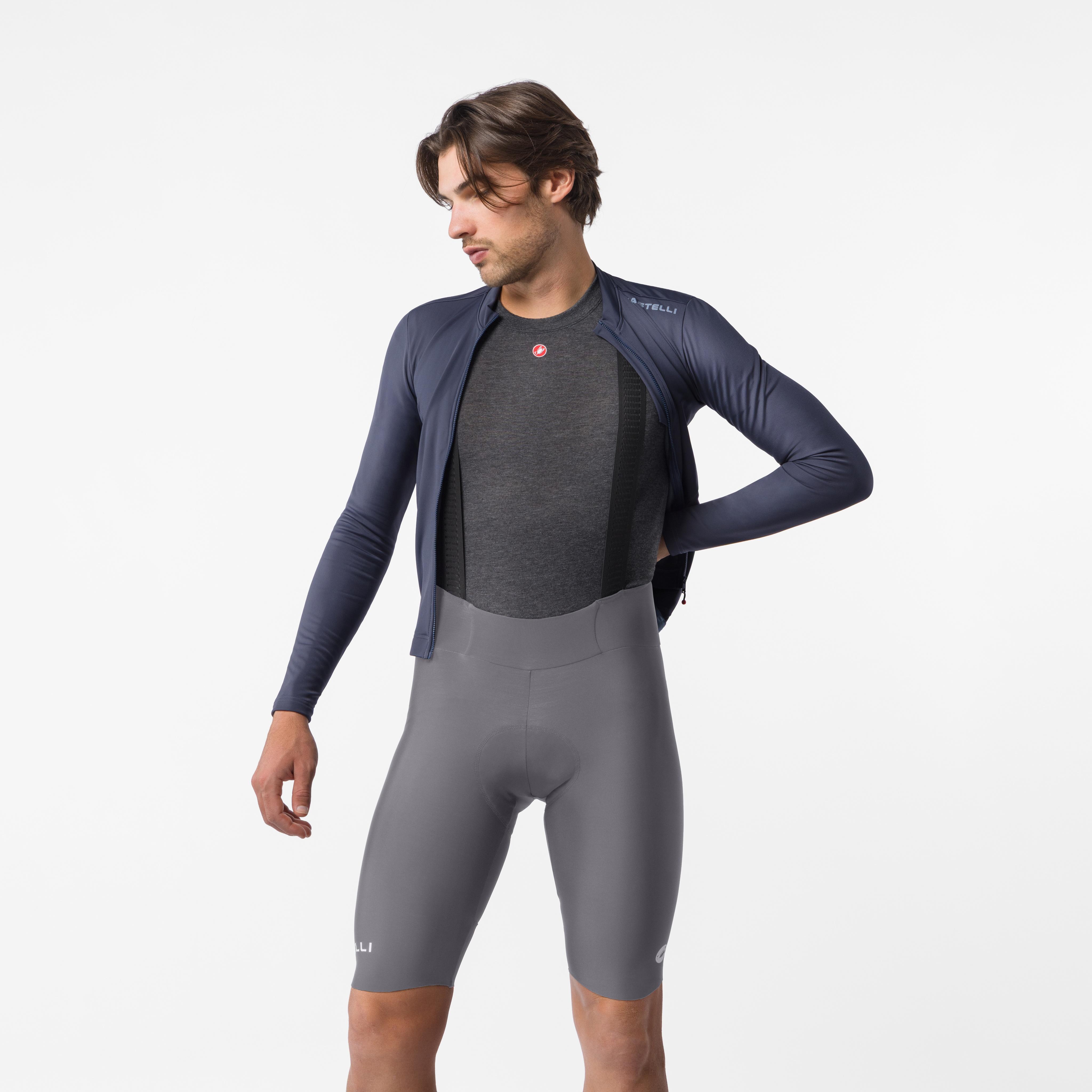 Espresso thermal bibshort - smoky gray - castelli