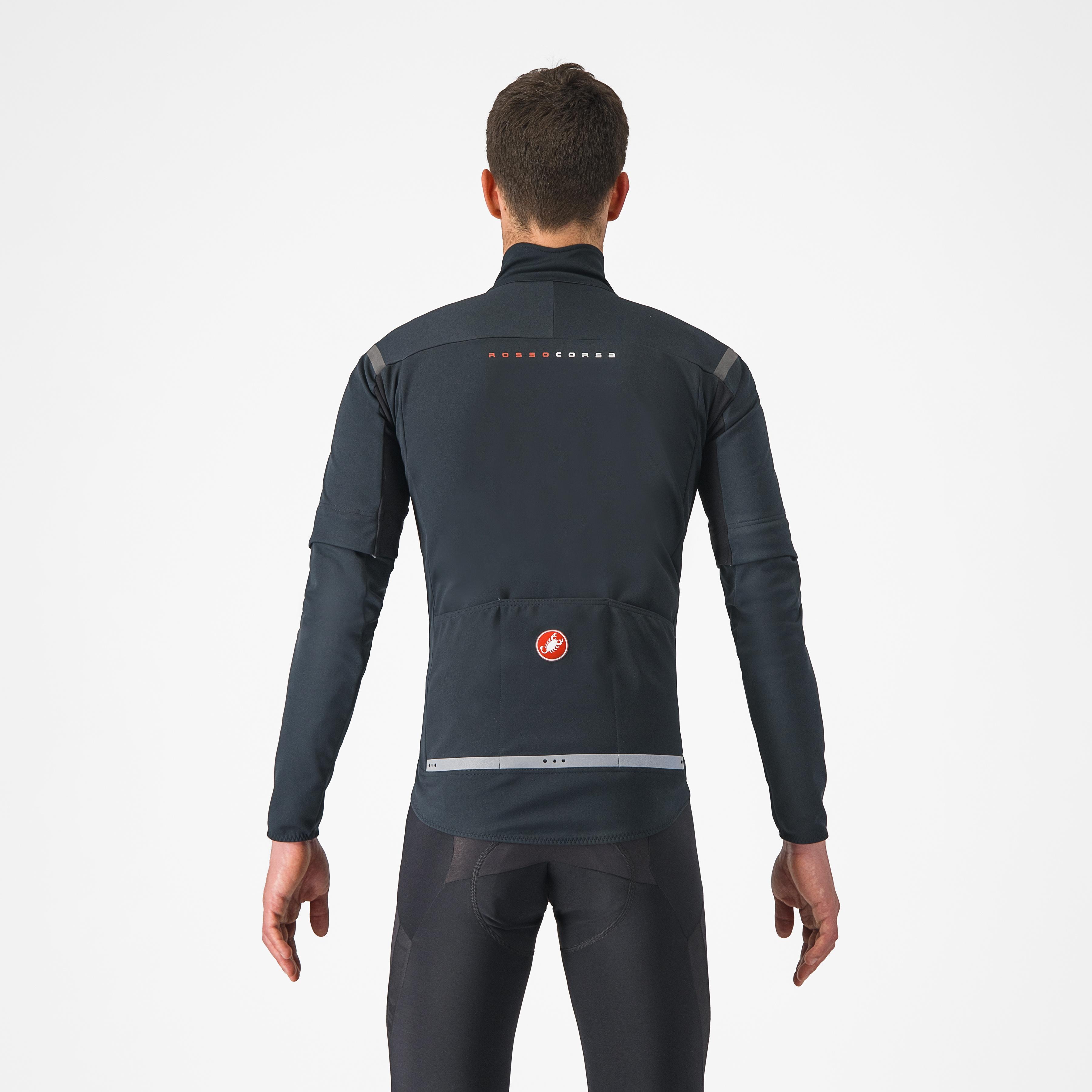 Perfetto ros 2 convertible jacket - light black/black reflex - castelli