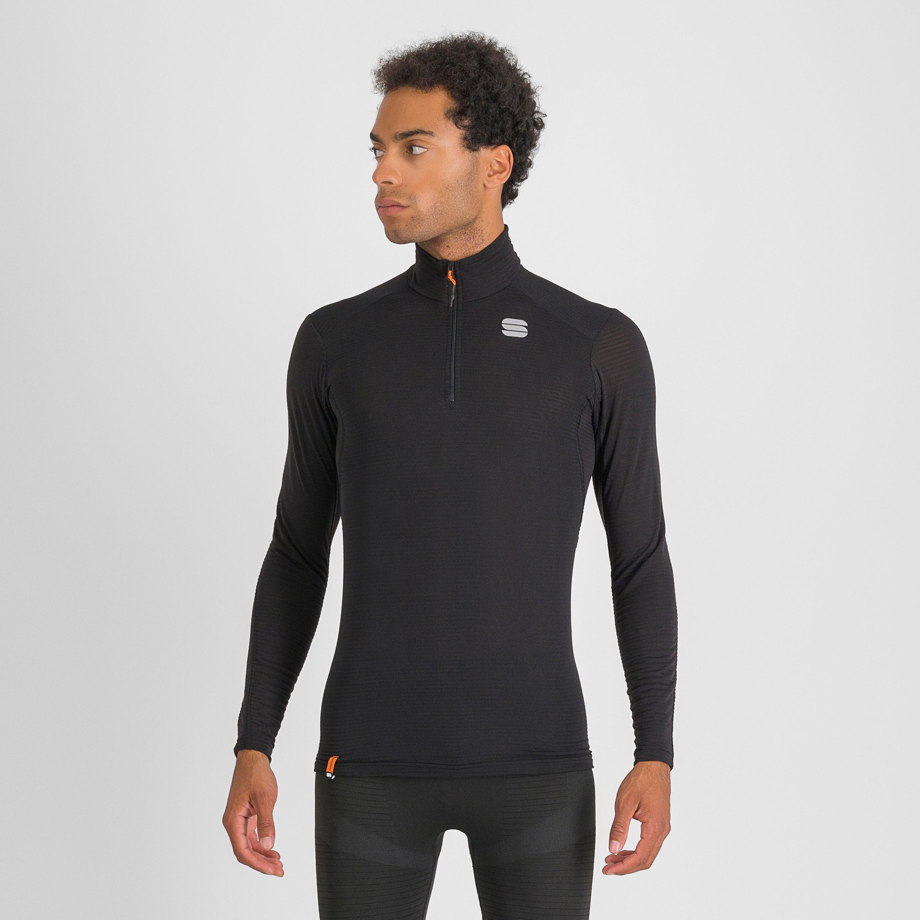 Thermodynamic mid zipped tee long sleeve - black - sportful