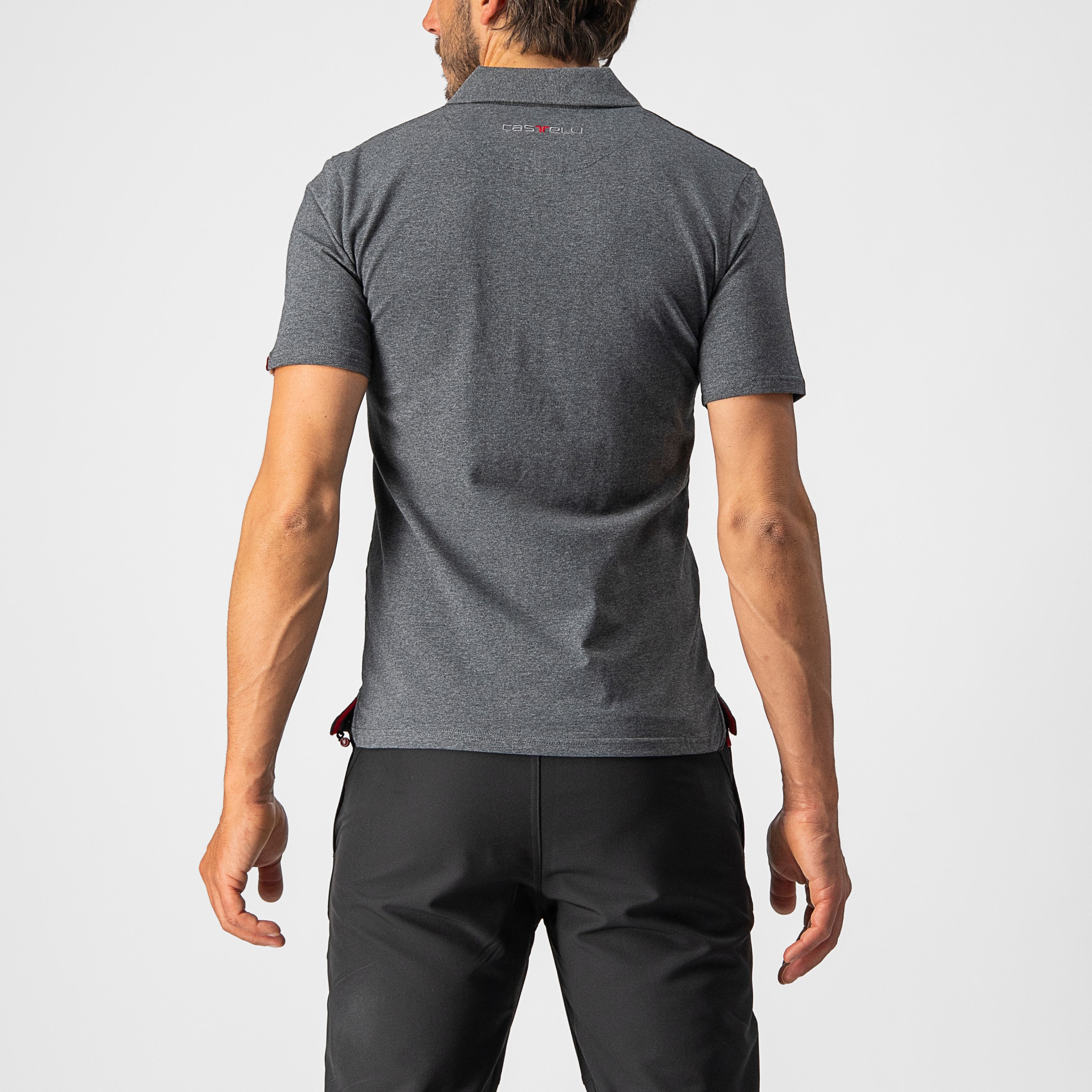 Race day polo - melange gray - castelli