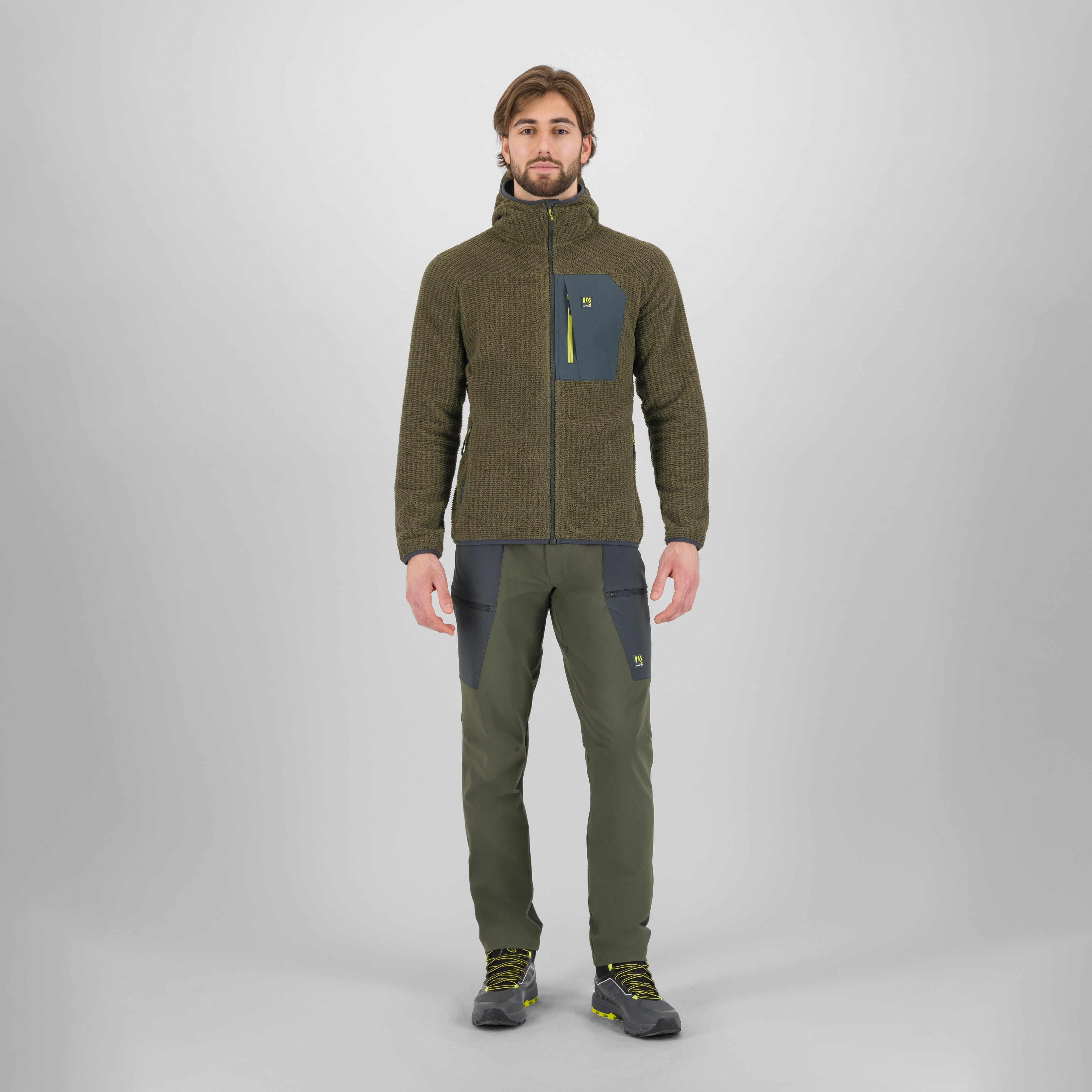 Rocchetta evo hoodie fleece - deep depths/woodl.gray - karpos