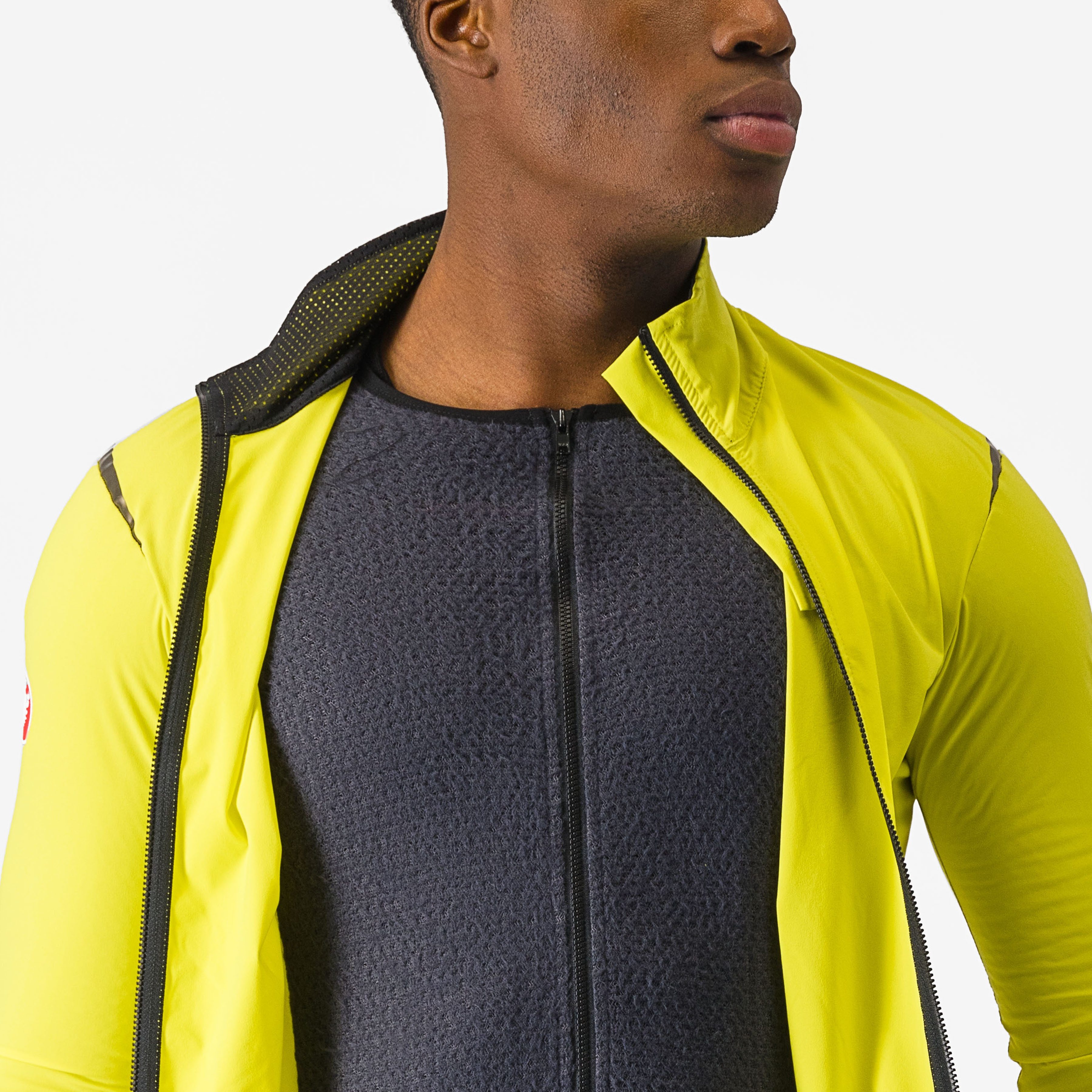 Alpha flight ros jacket - sulphur/nickel gray-dark gray - castelli