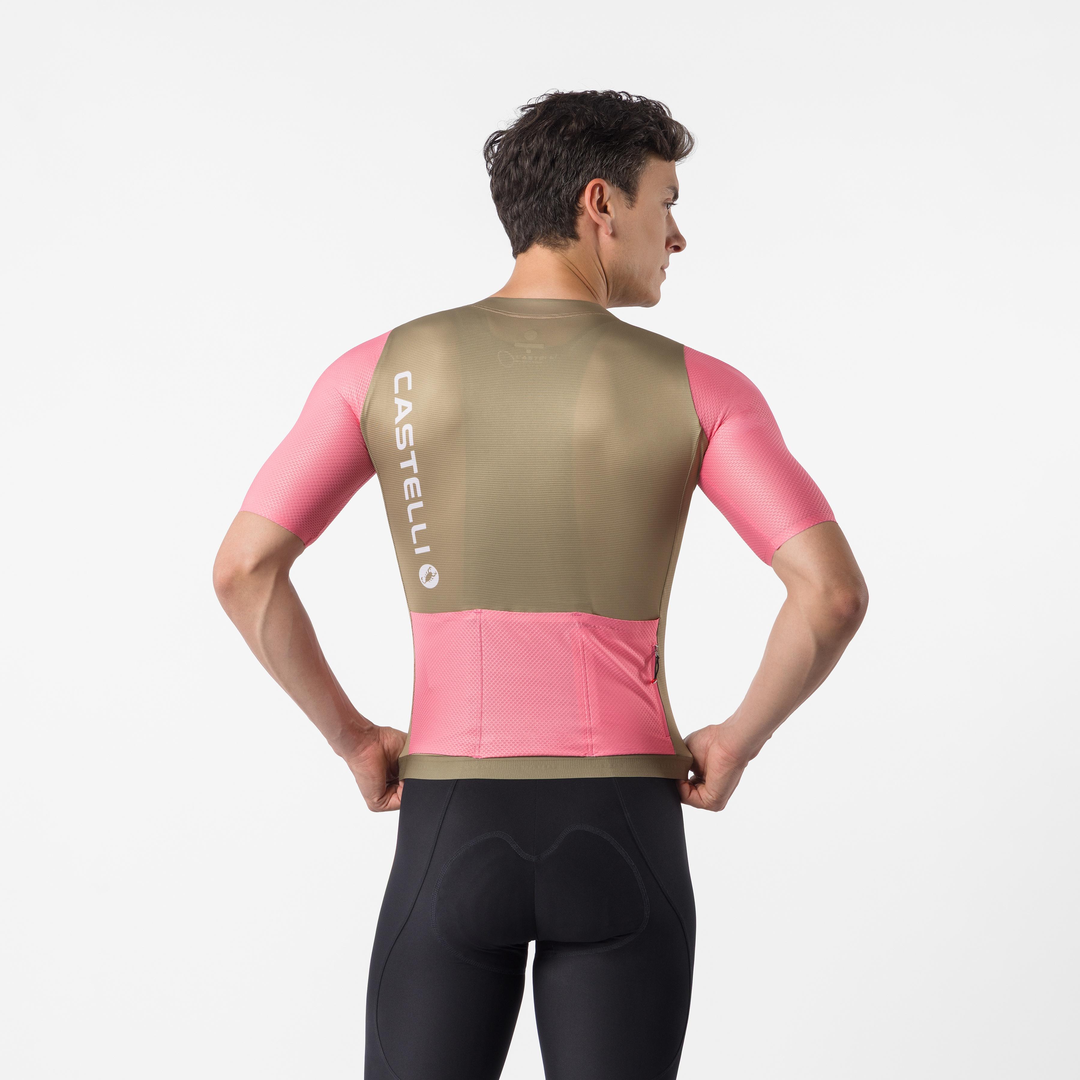 Corretto jersey - elmwood/rosa giro-white - castelli