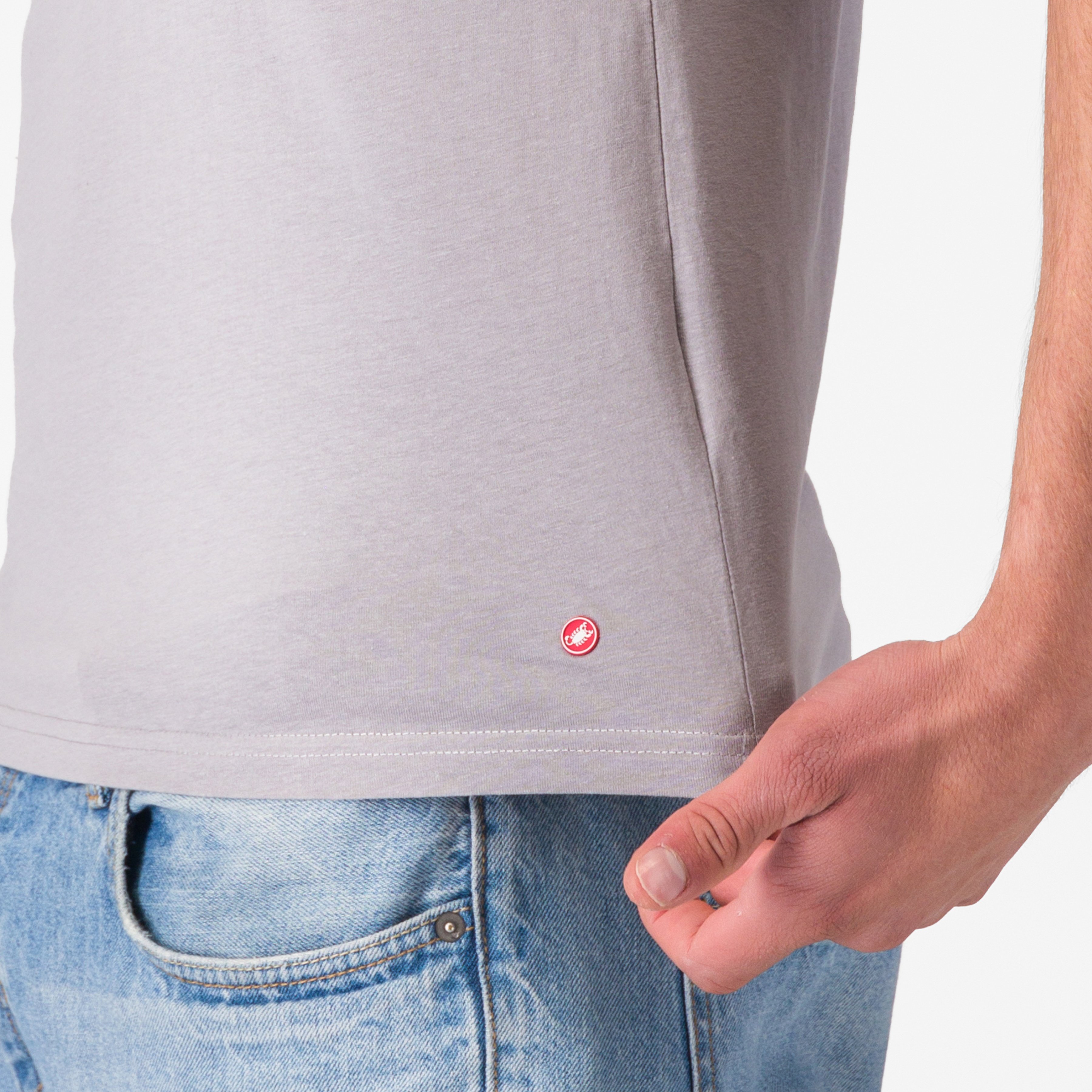 Castelli classico tee - light gray - castelli