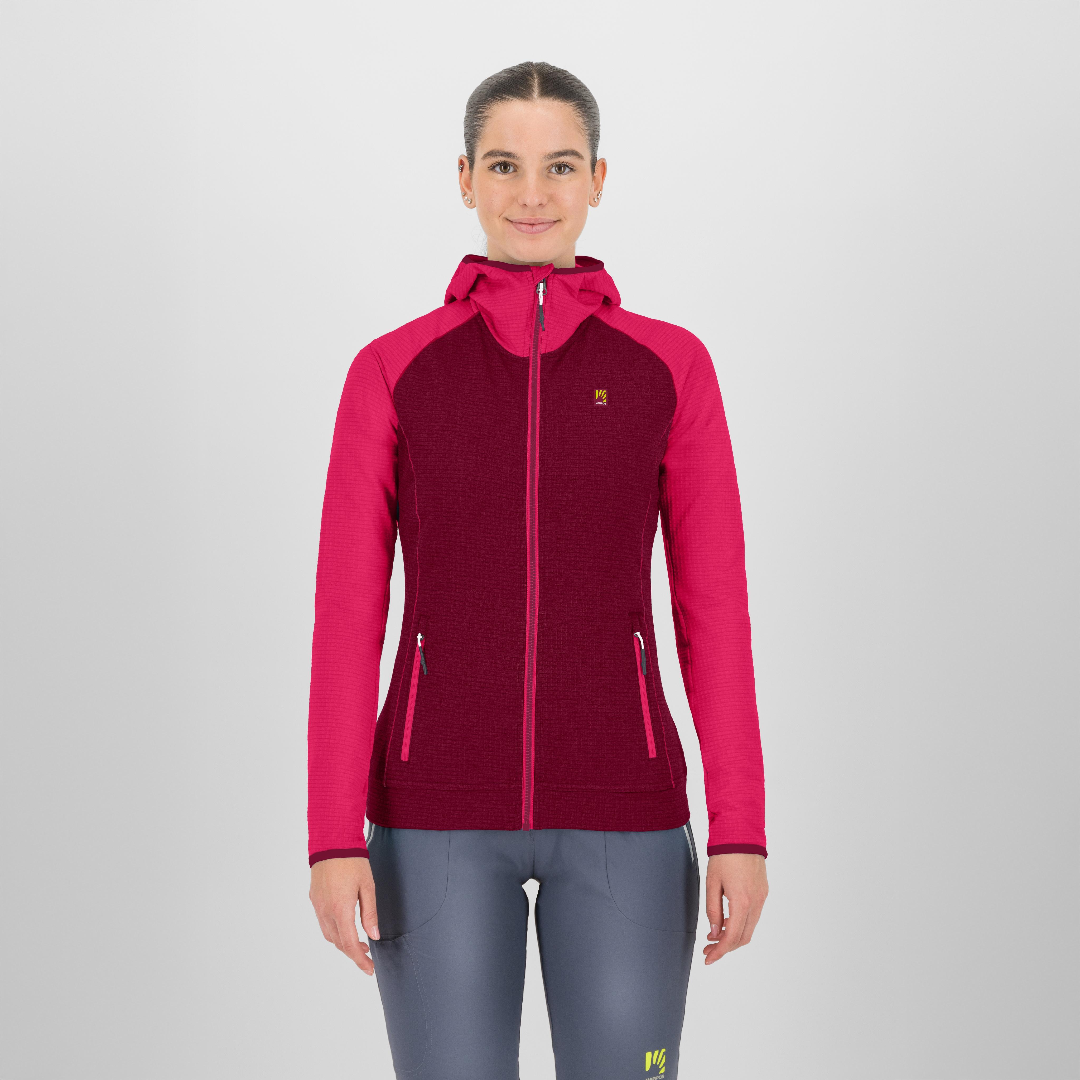 Ambrizzola w full-zip hoodie - beet red/virtual pink - karpos