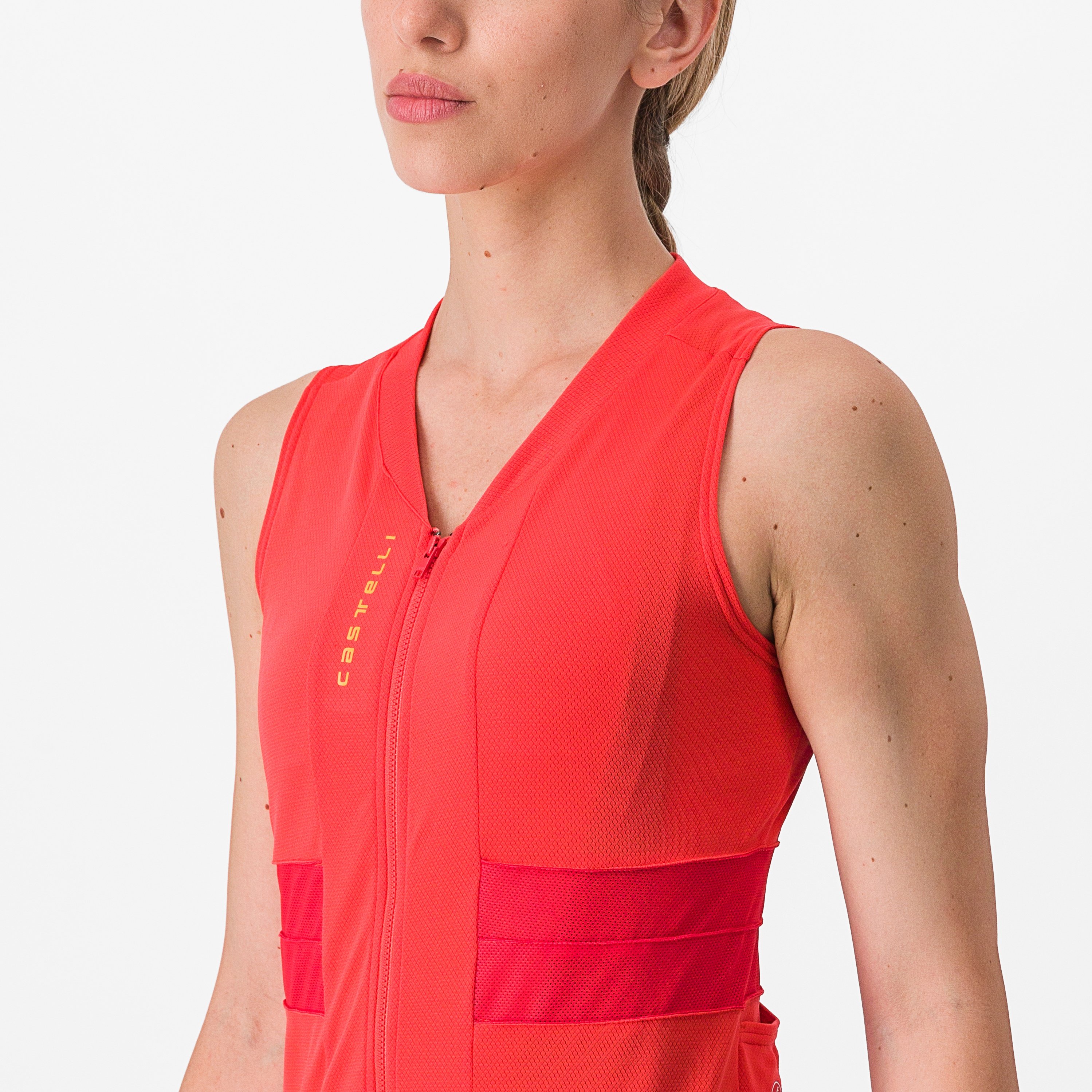 Anima 4 sleeveless - hibiscus/soft orange - castelli