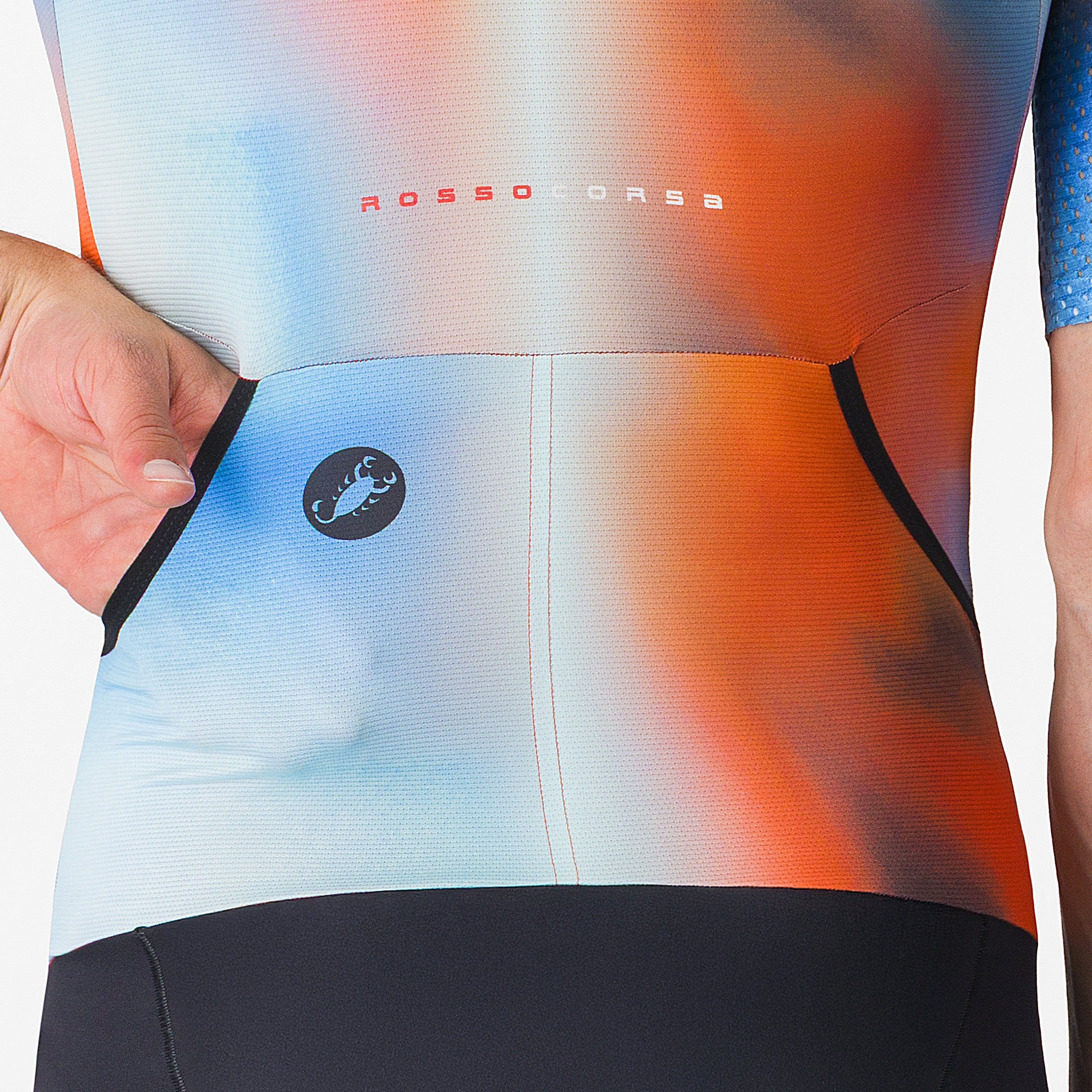 Free sanremo 3 suit short sleeve - paprika/winter sky-black - castelli