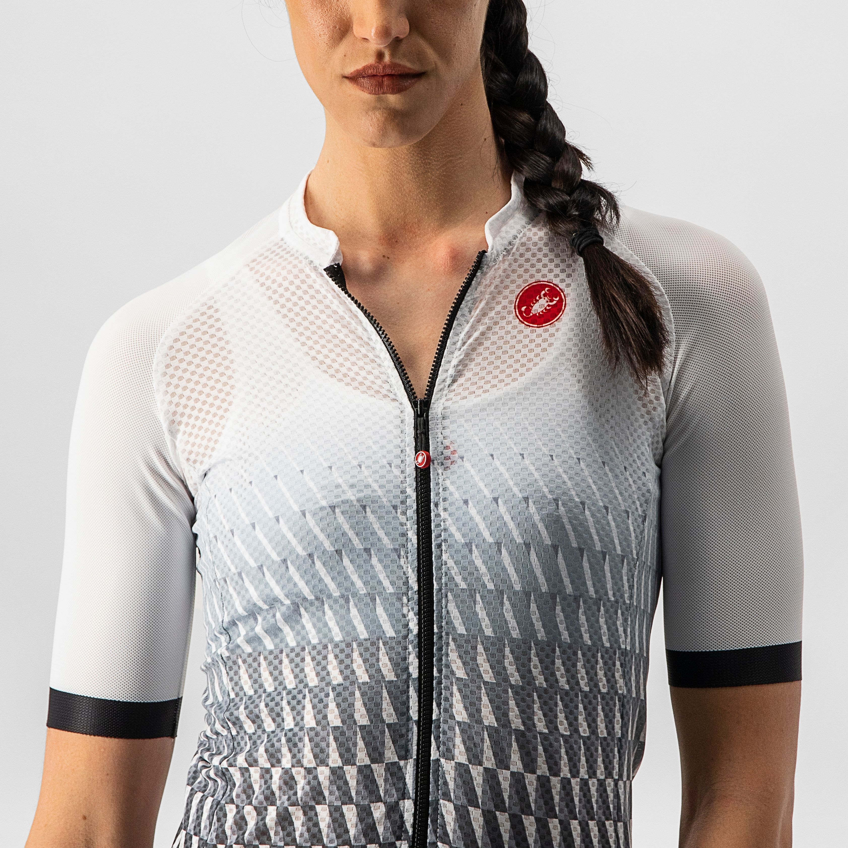 Climber's 2.0 w jersey - white/silver gray-light black - castelli