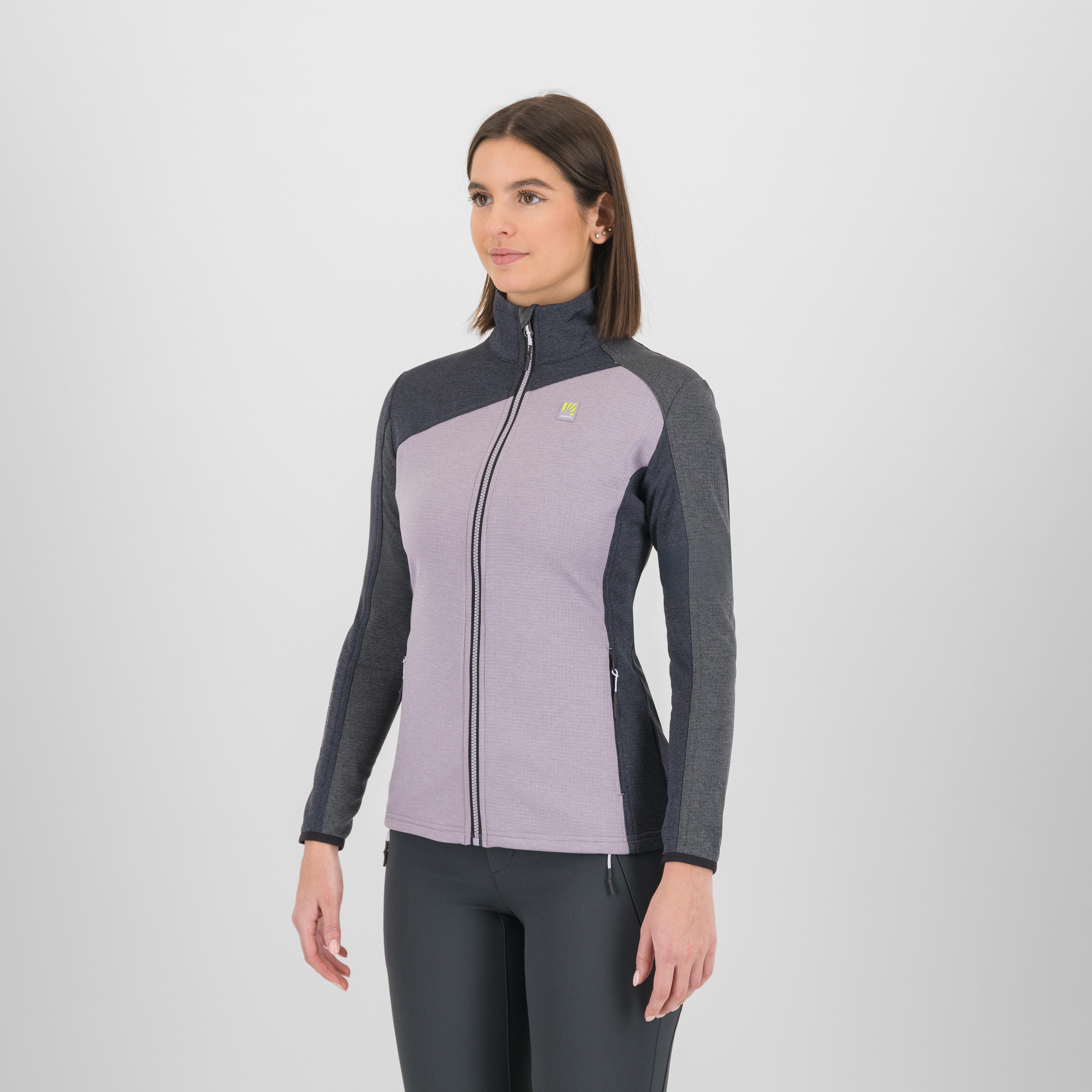 Federa full-zip w fleece - lavender/black/woodl.gray - karpos