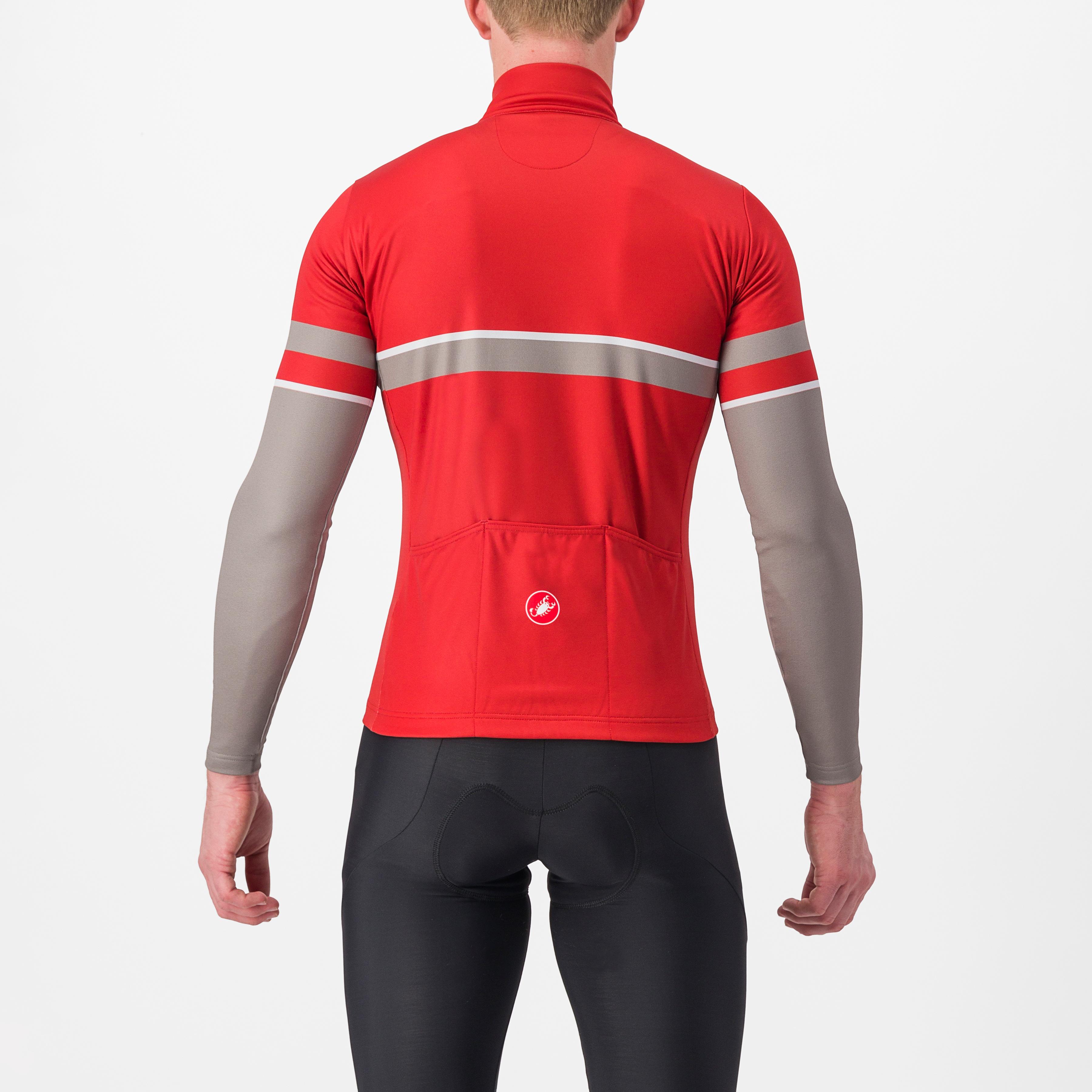 Retta ls jersey - pompeian red/nickel gray - castelli