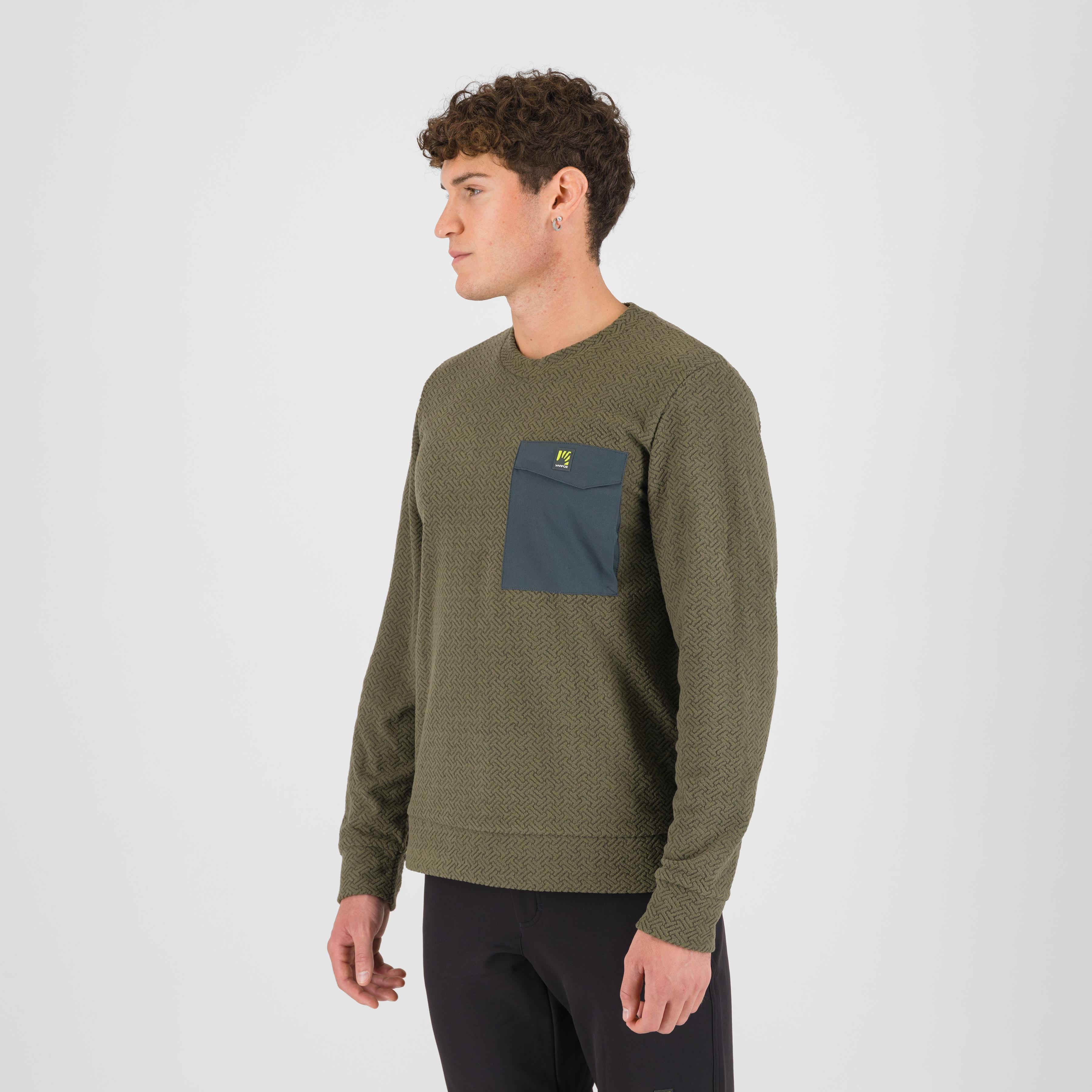 Mesdi' crewneck fleece - deep depths/woodl.gray - karpos