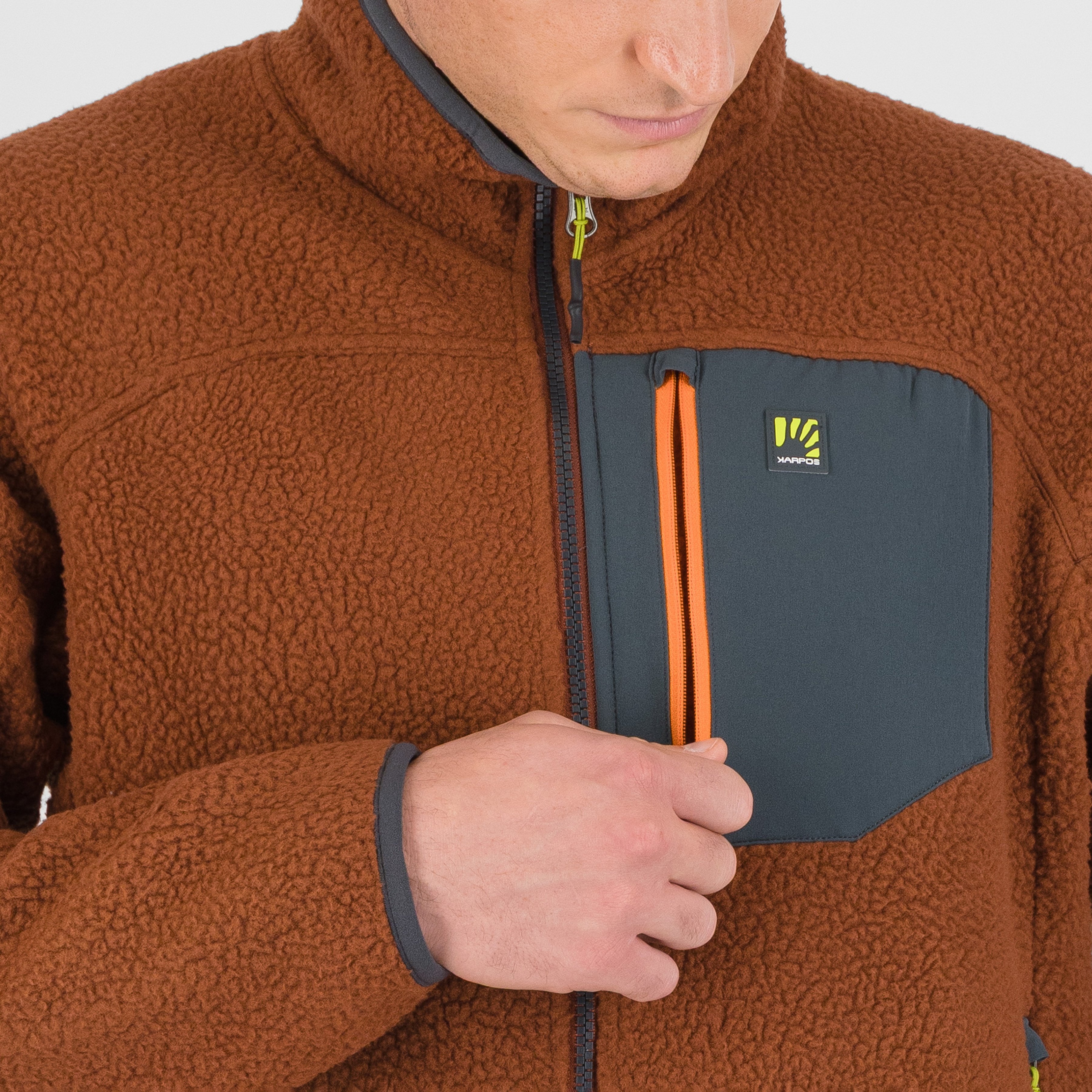 Moiazza retrò fleece - mahogany/woodl.gray - karpos