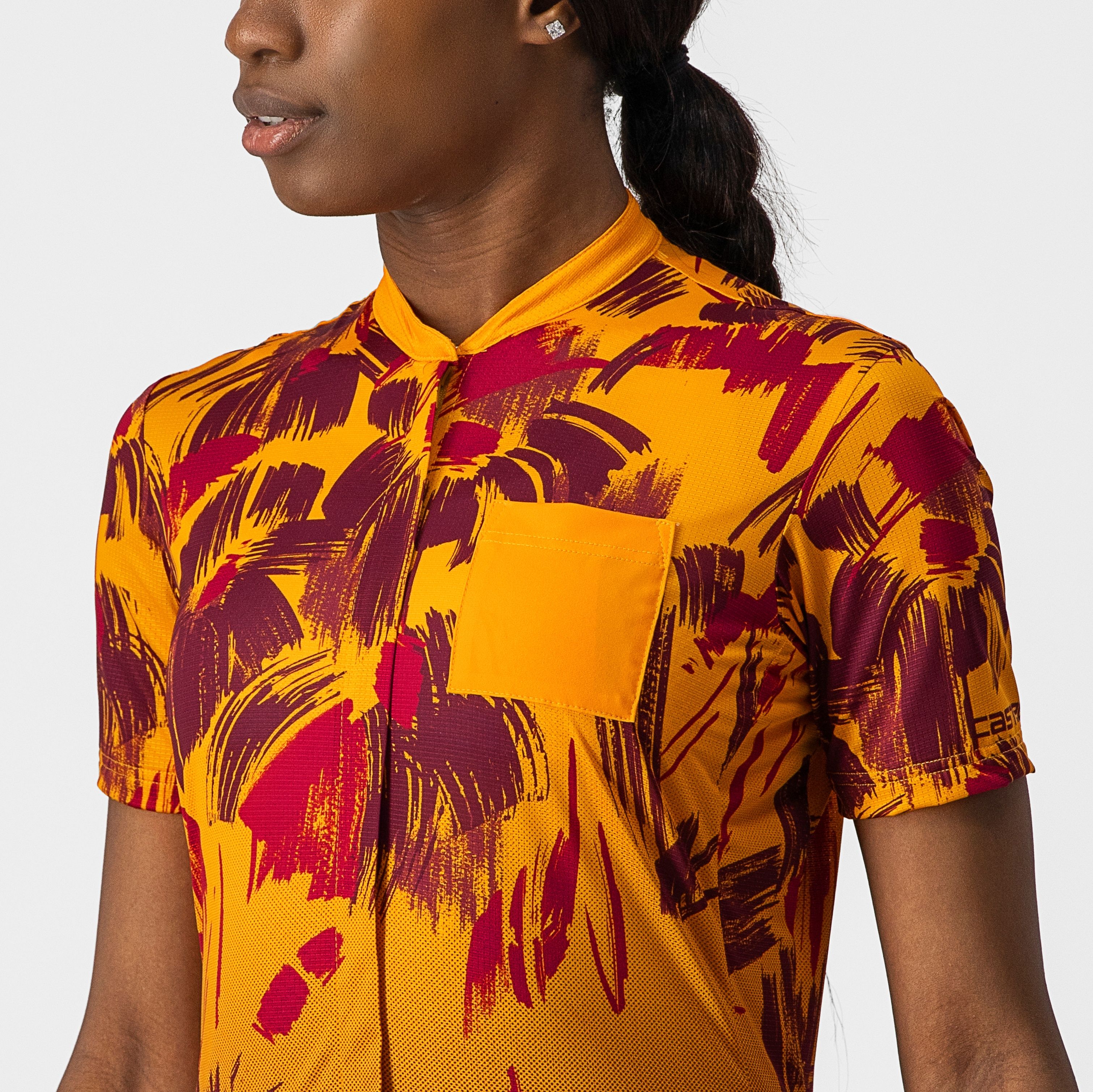 Unltd sentiero jersey - golden orange/ barbaresco red - castelli