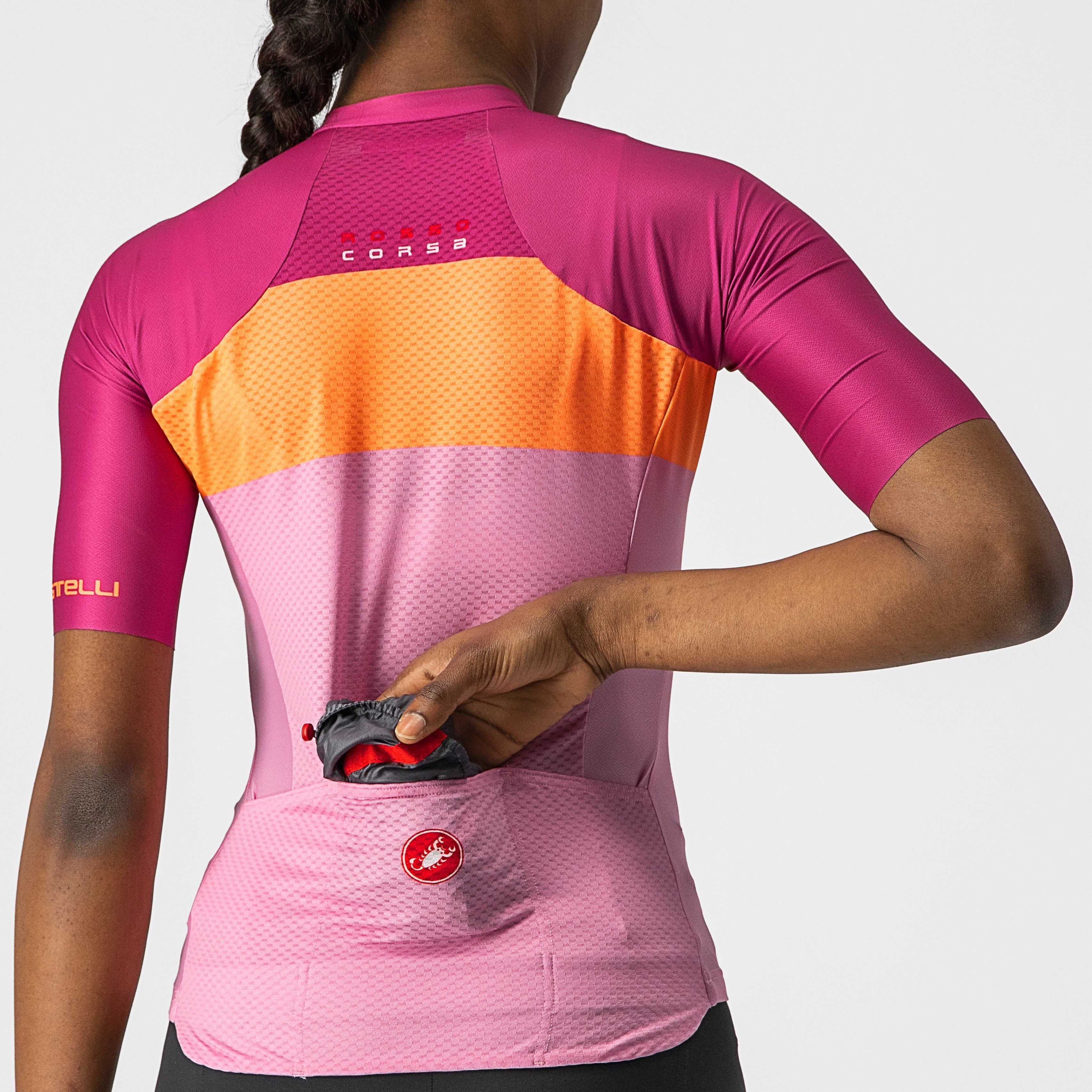 Aero pro w jersey - pink/coral flash-magenta - castelli