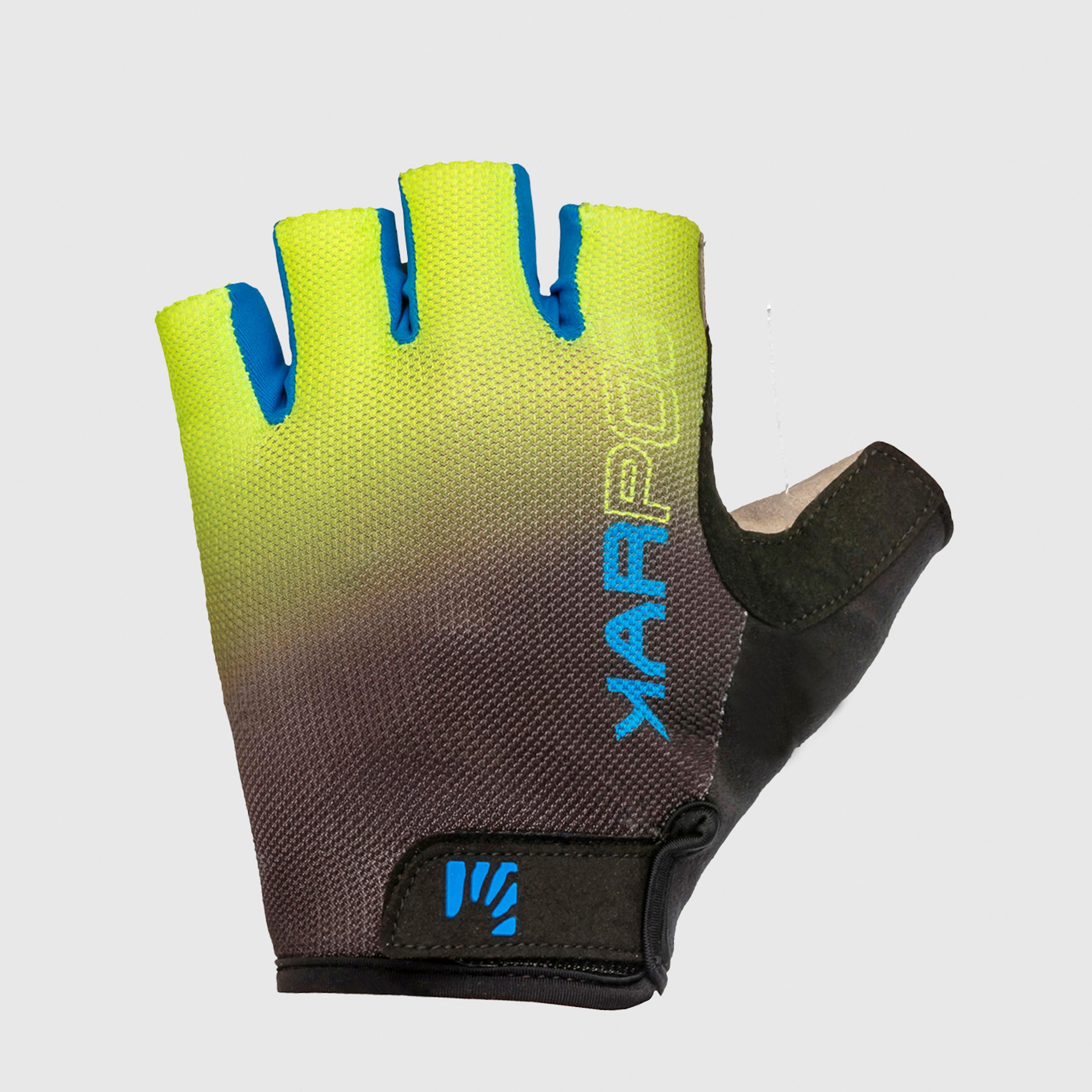 Federia 1/2 fingers glove - indigo b/black/green fluo - karpos