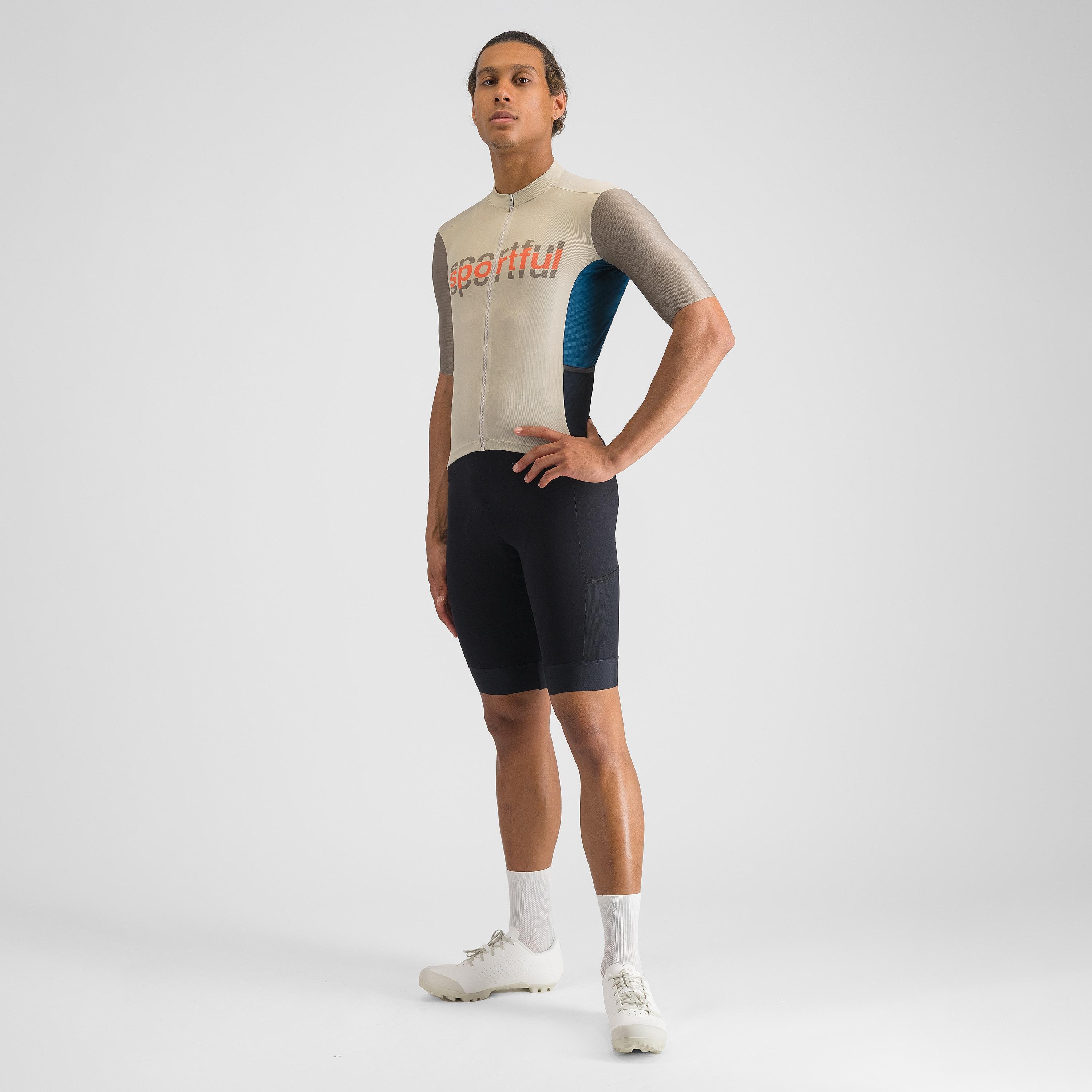 Supergiara logo jersey - abbey stone/olive green - sportful