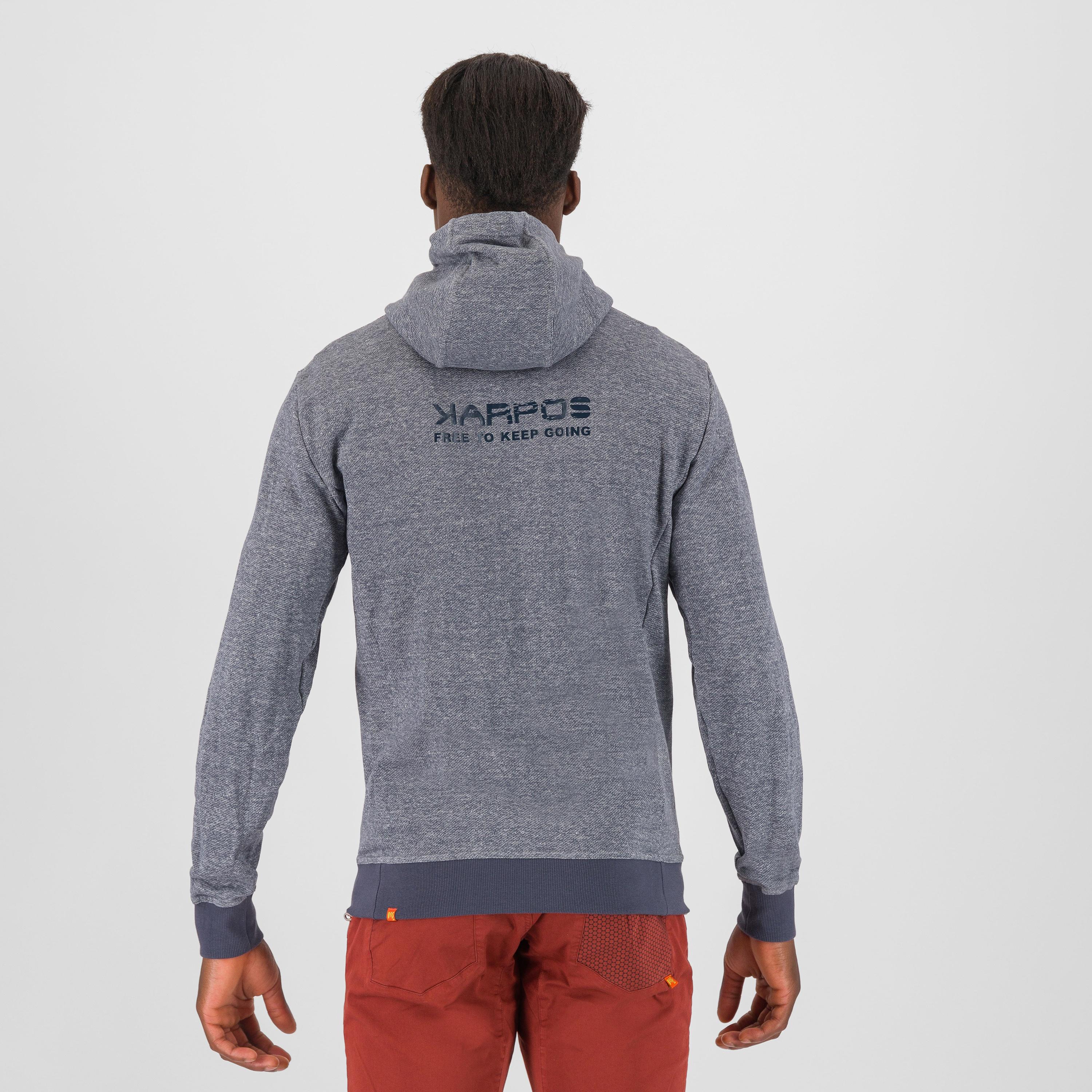 Totoga hemp full-zip hoodie - ombre blue melange - karpos