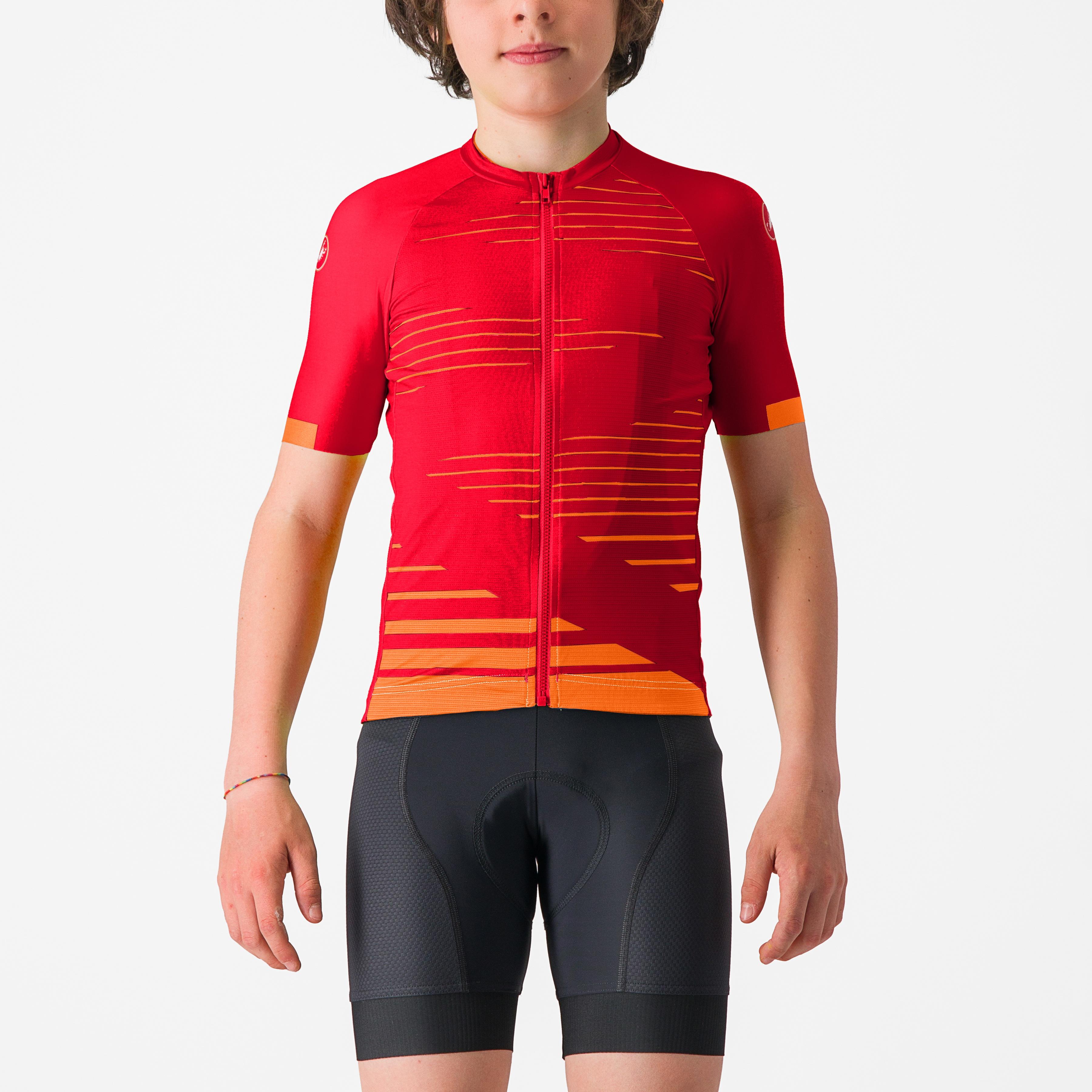 Aero kid jersey - rich red/orange - castelli