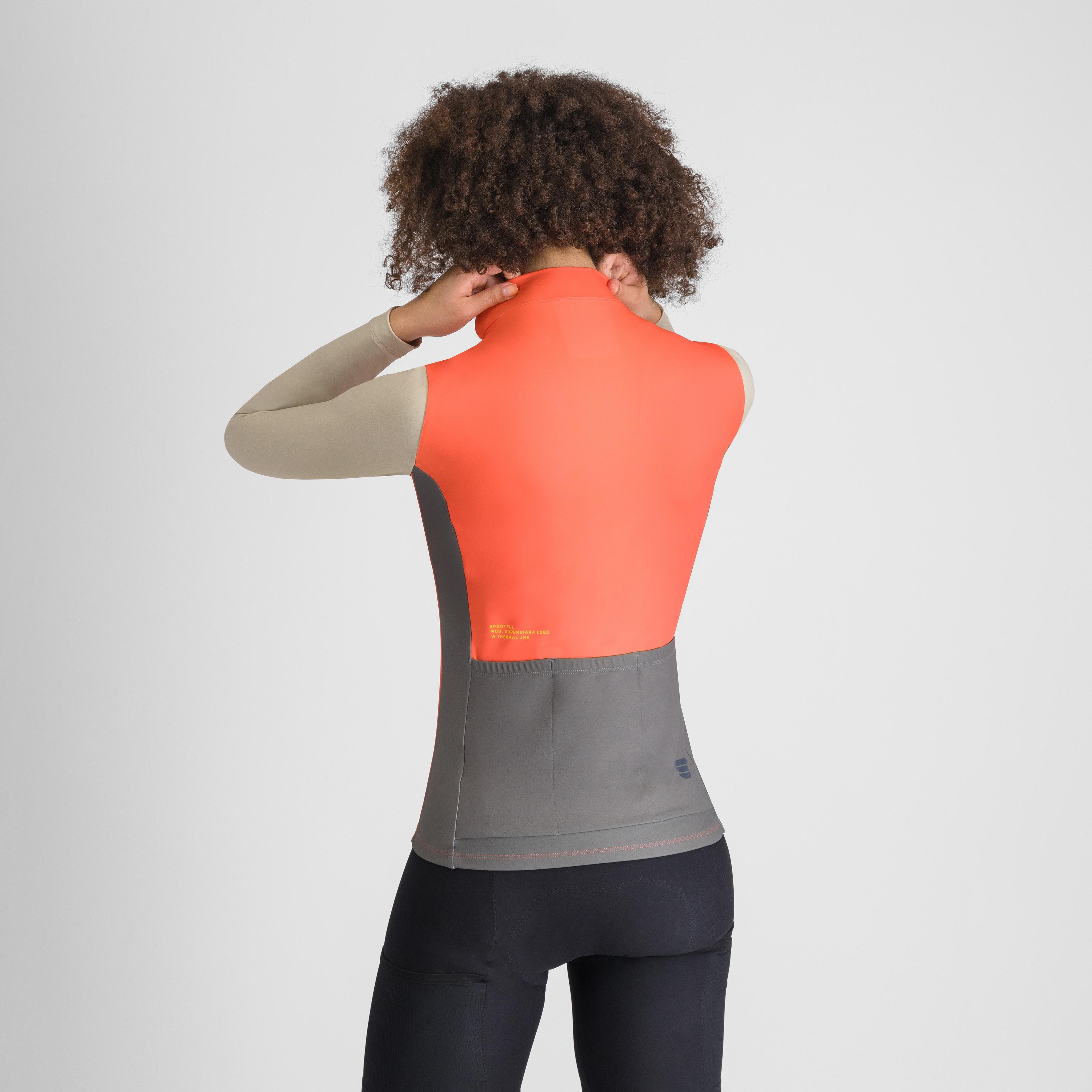 Supergiara logo thermal w jersey - pompelmo - sportful