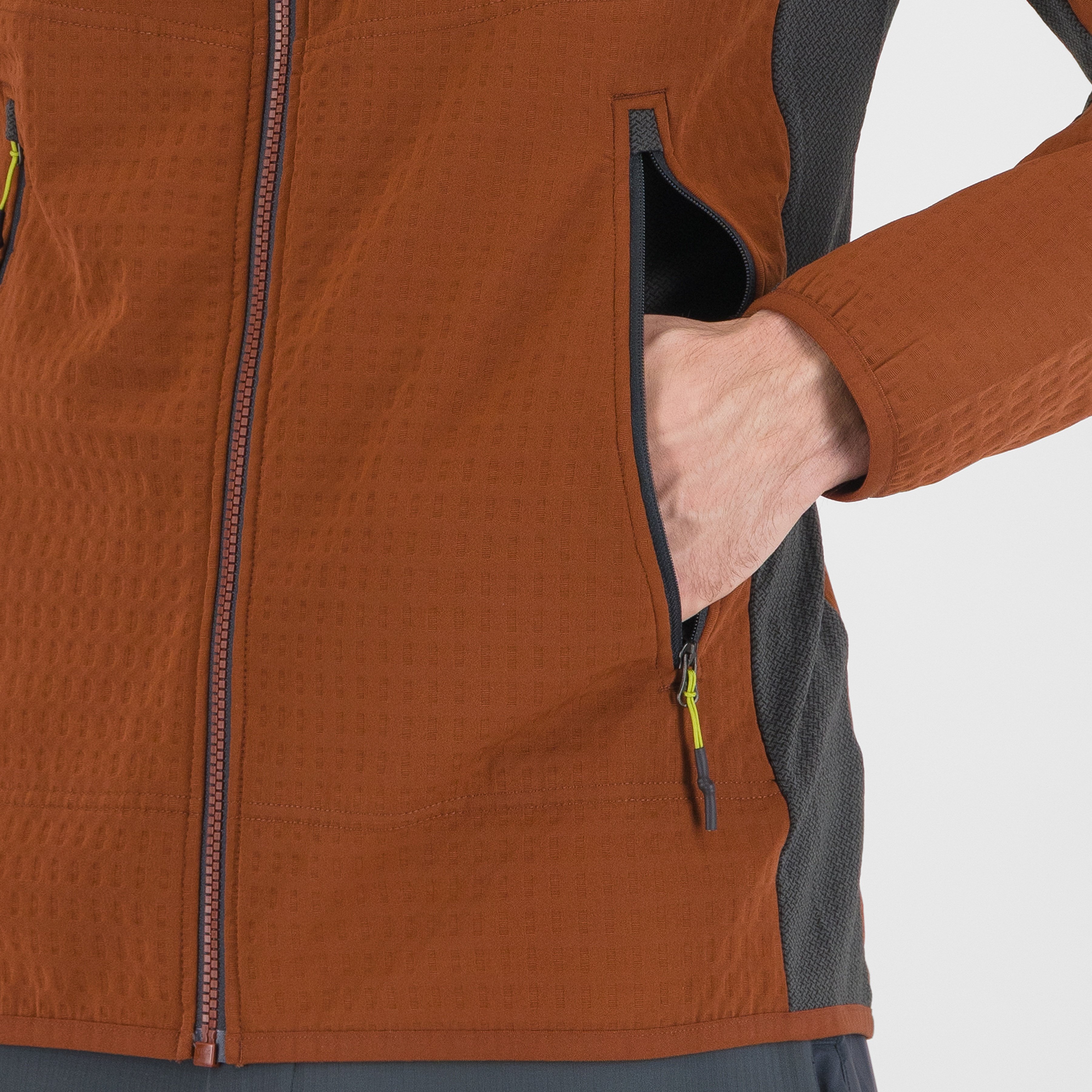 Marmolada hoodie fleece - mahogany/woodl.gray - karpos