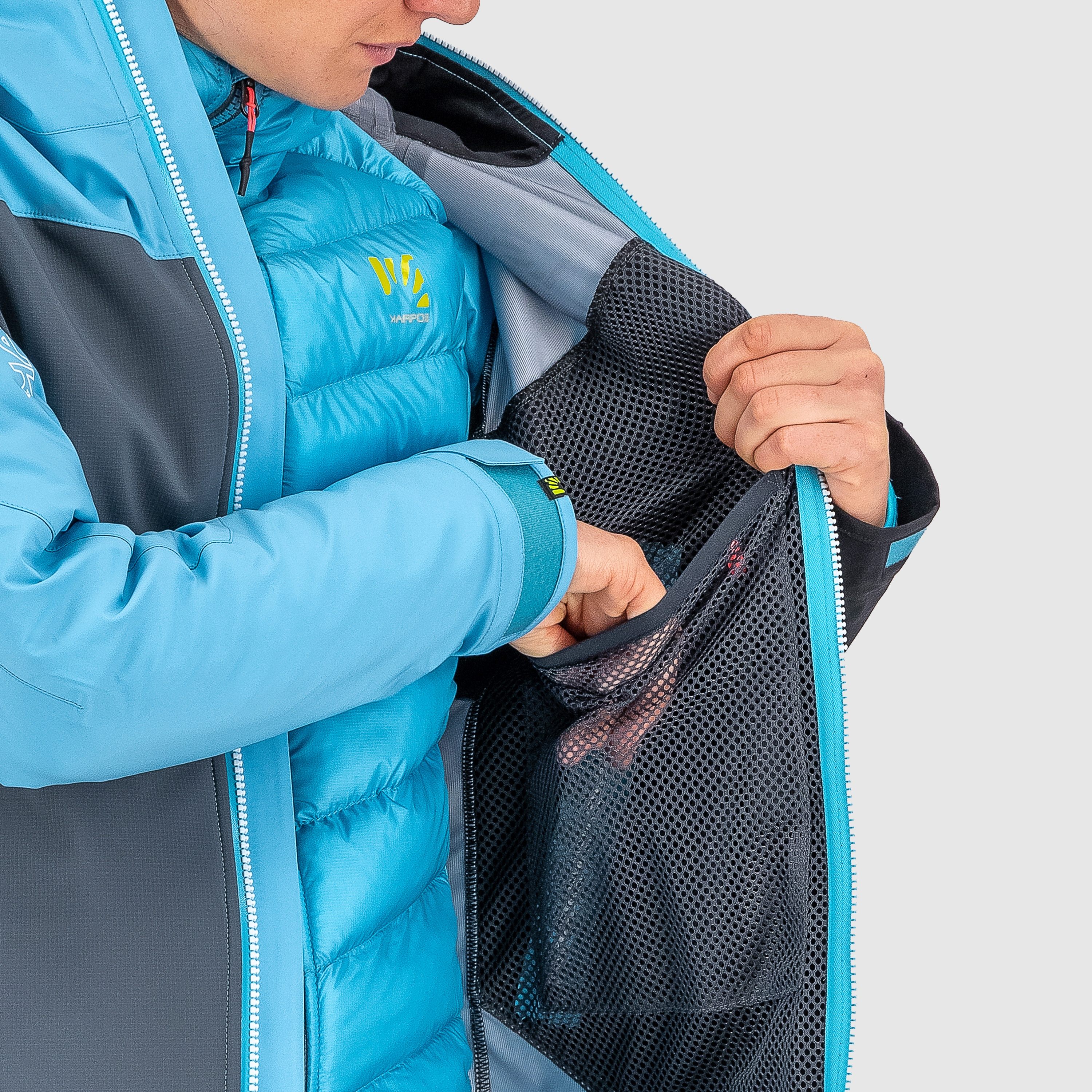 Marmolada w jacket - dark slate/blue atoll/black - karpos