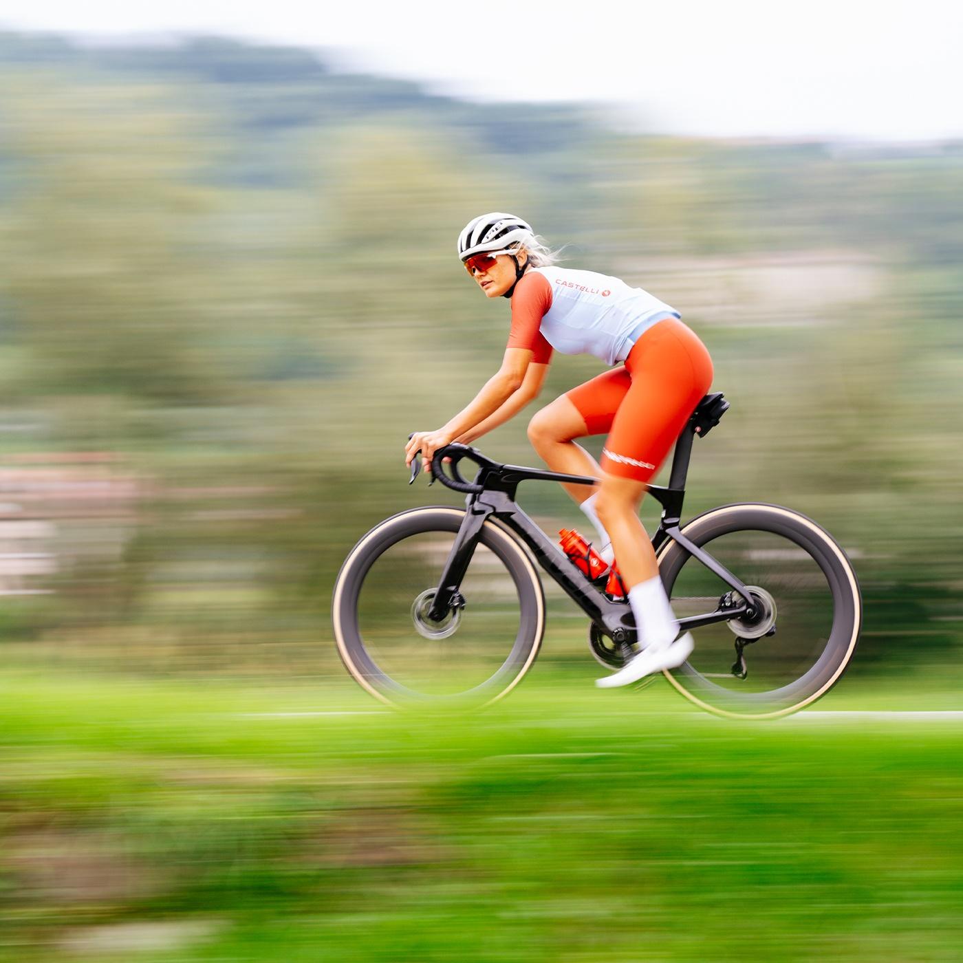 Corretto w jersey - winter sky/hot sauce - castelli