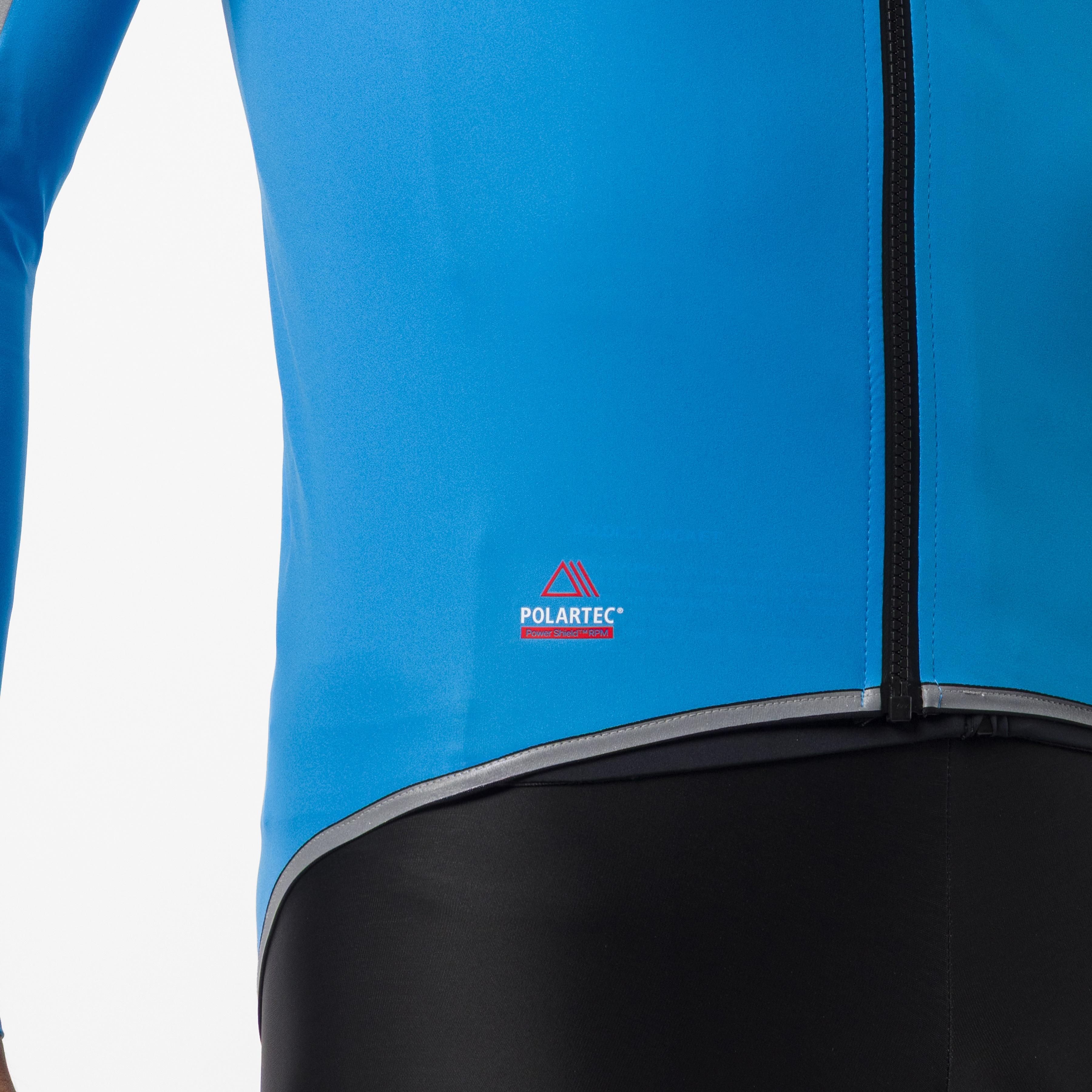 Ultra rain cape - blue circuit/silver reflex - castelli