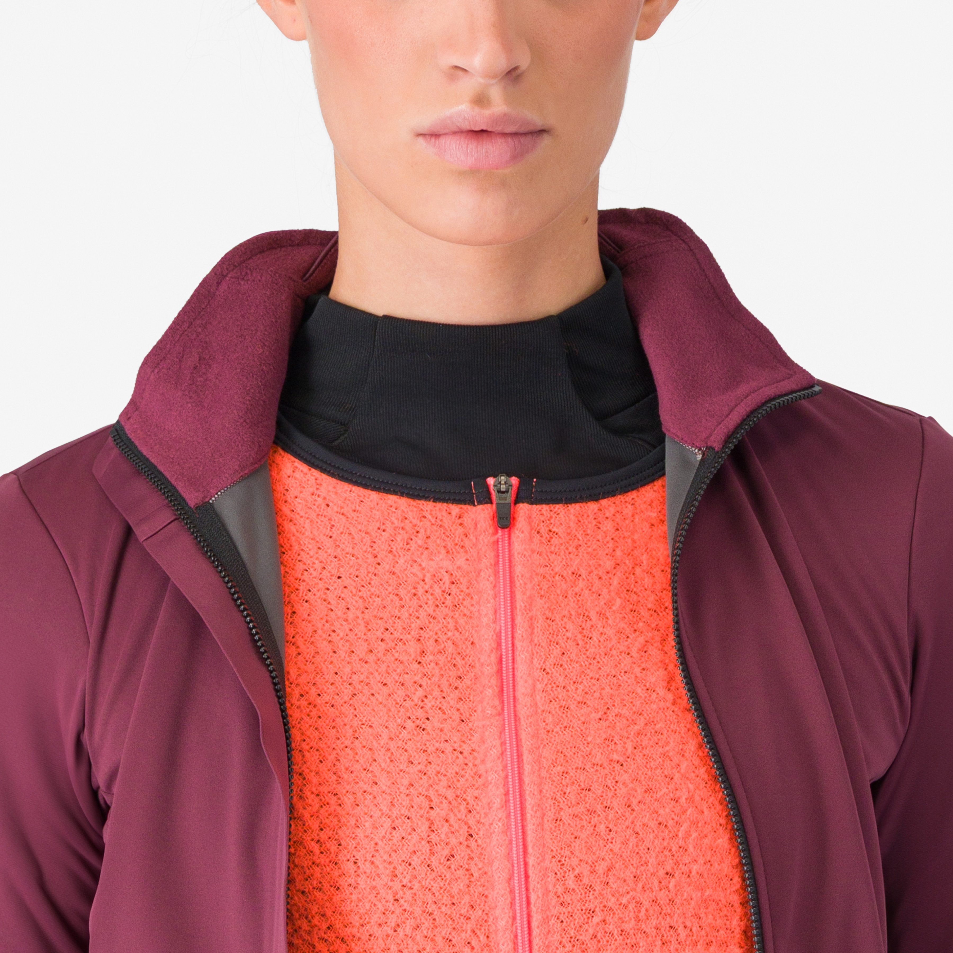 Alpha 150 w jacket - deep bordeaux/brilliant pink - castelli