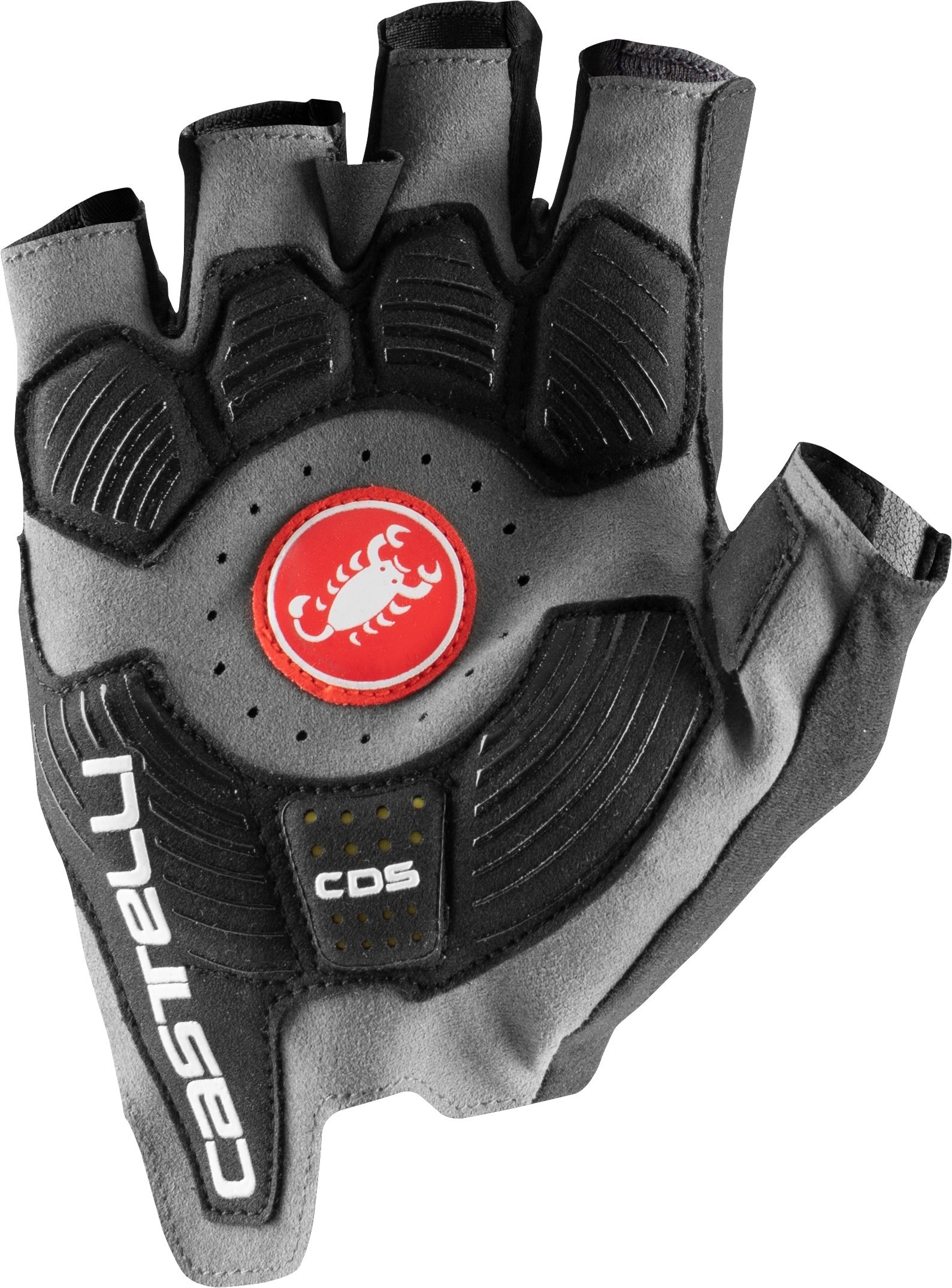 Rosso corsa pro v glove - dark gray - castelli