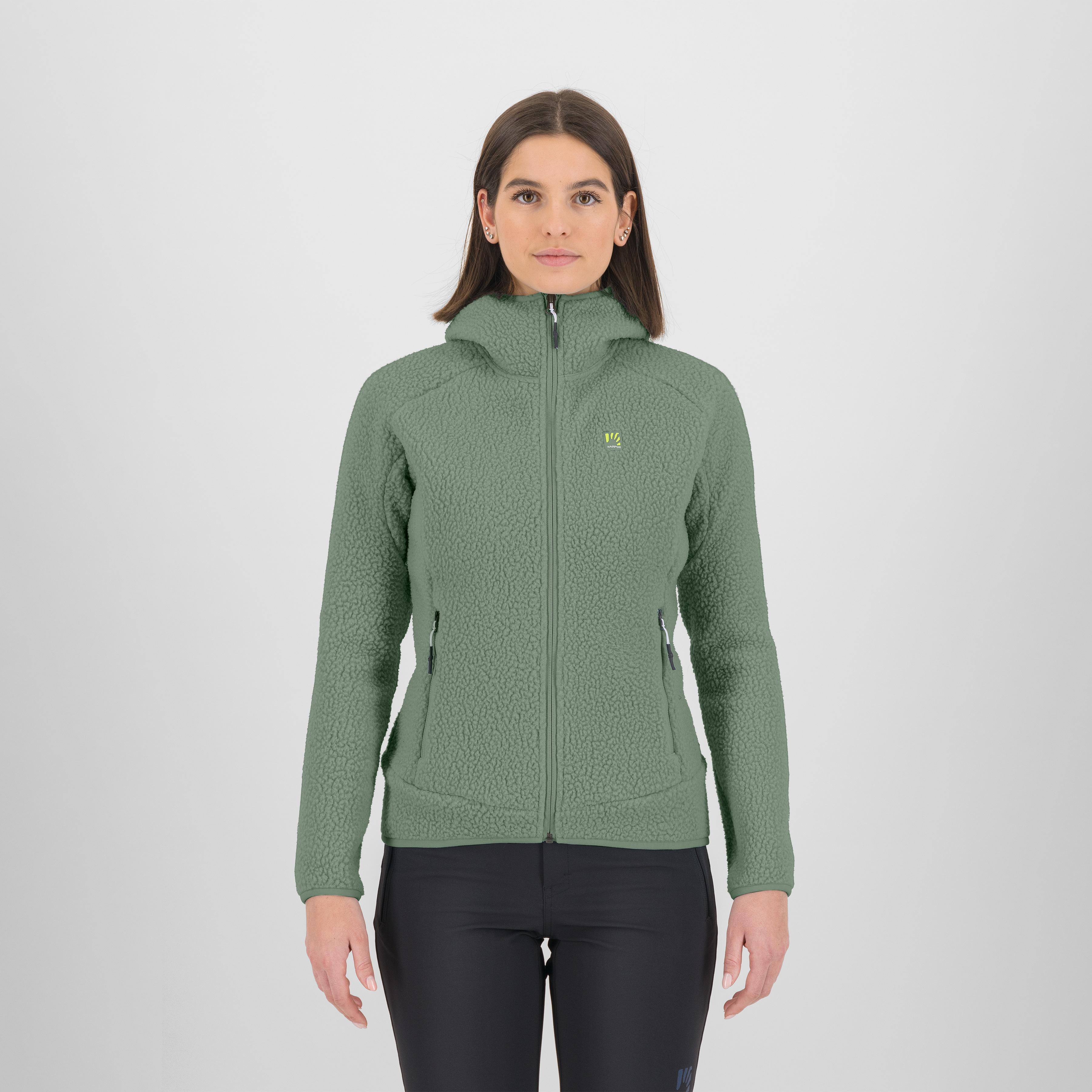 Moiazza retrò hoodie w fleece - hedge - karpos