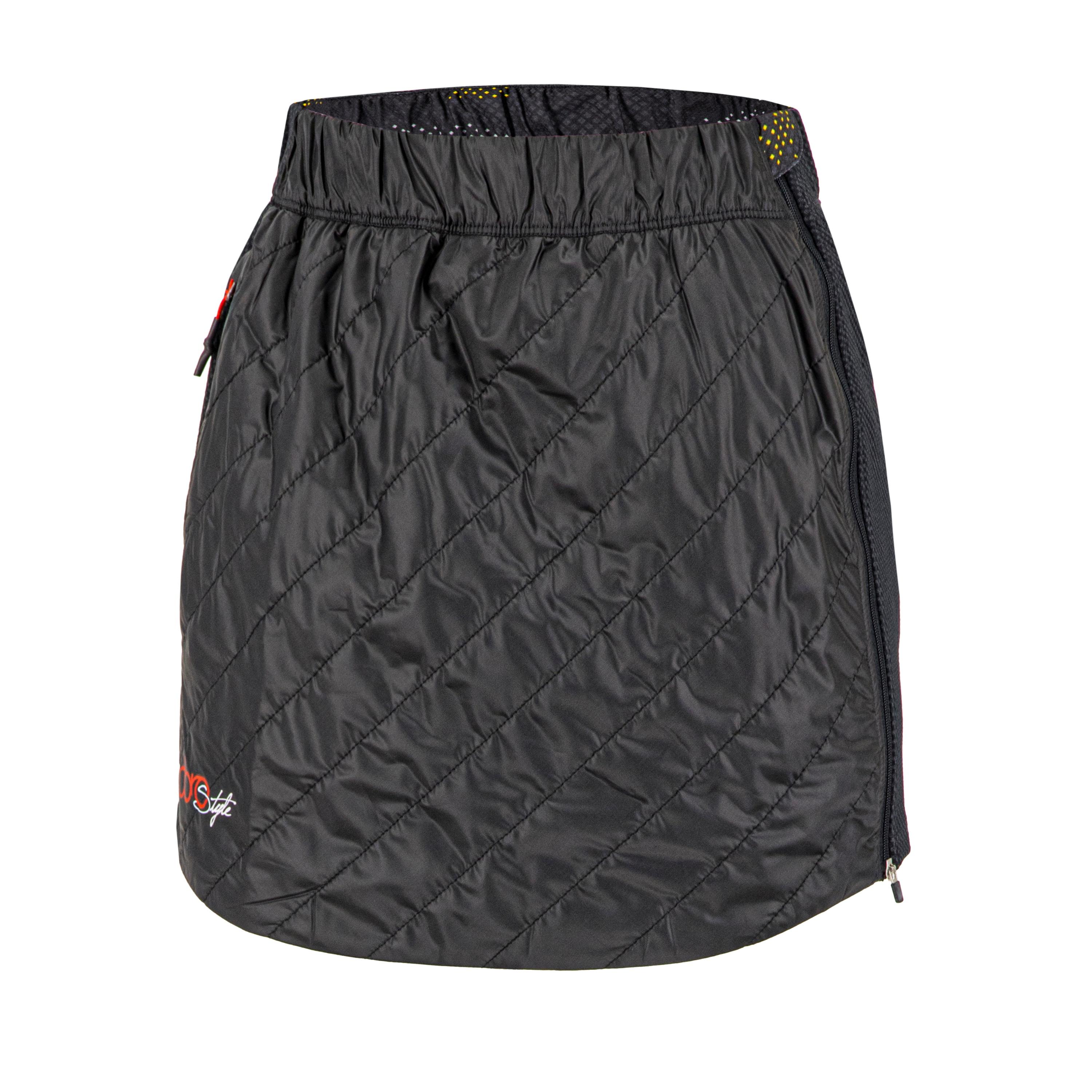 Doro rythmo skirt - black/dark gray/yellow - sportful