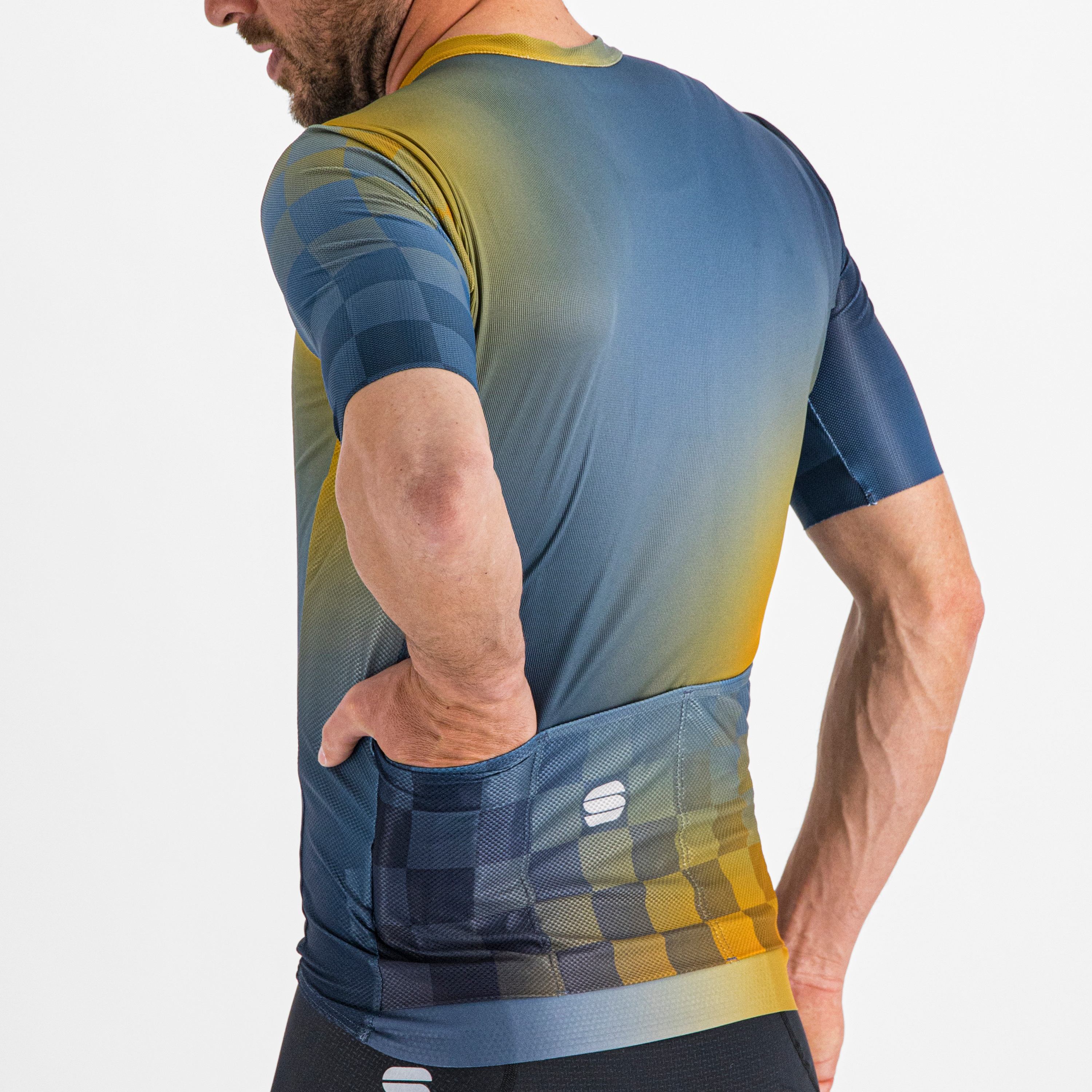 Rocket jersey - galaxy blue blue sea golden oa - sportful