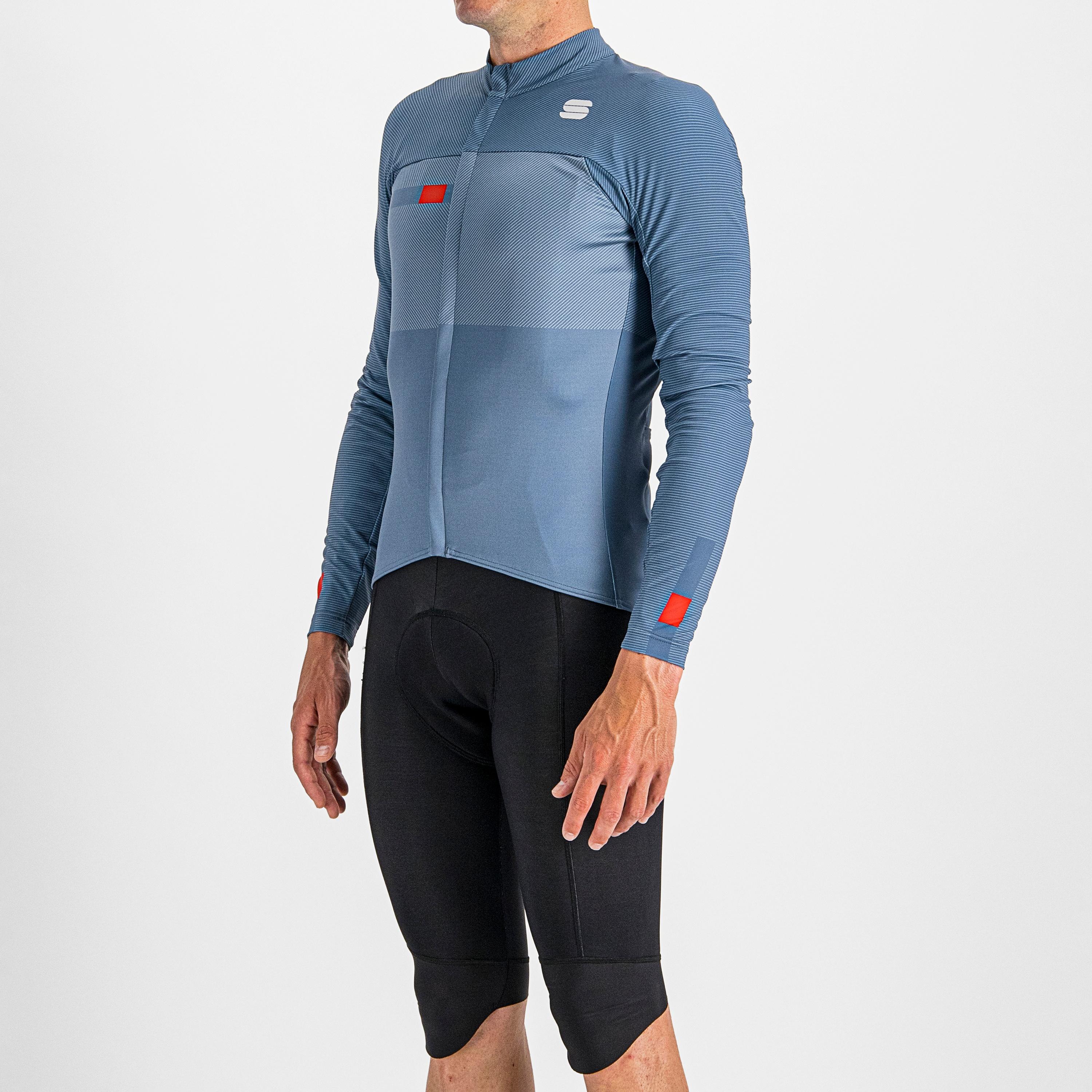 Bodyfit pro thermal jersey - blue sea red fire - sportful