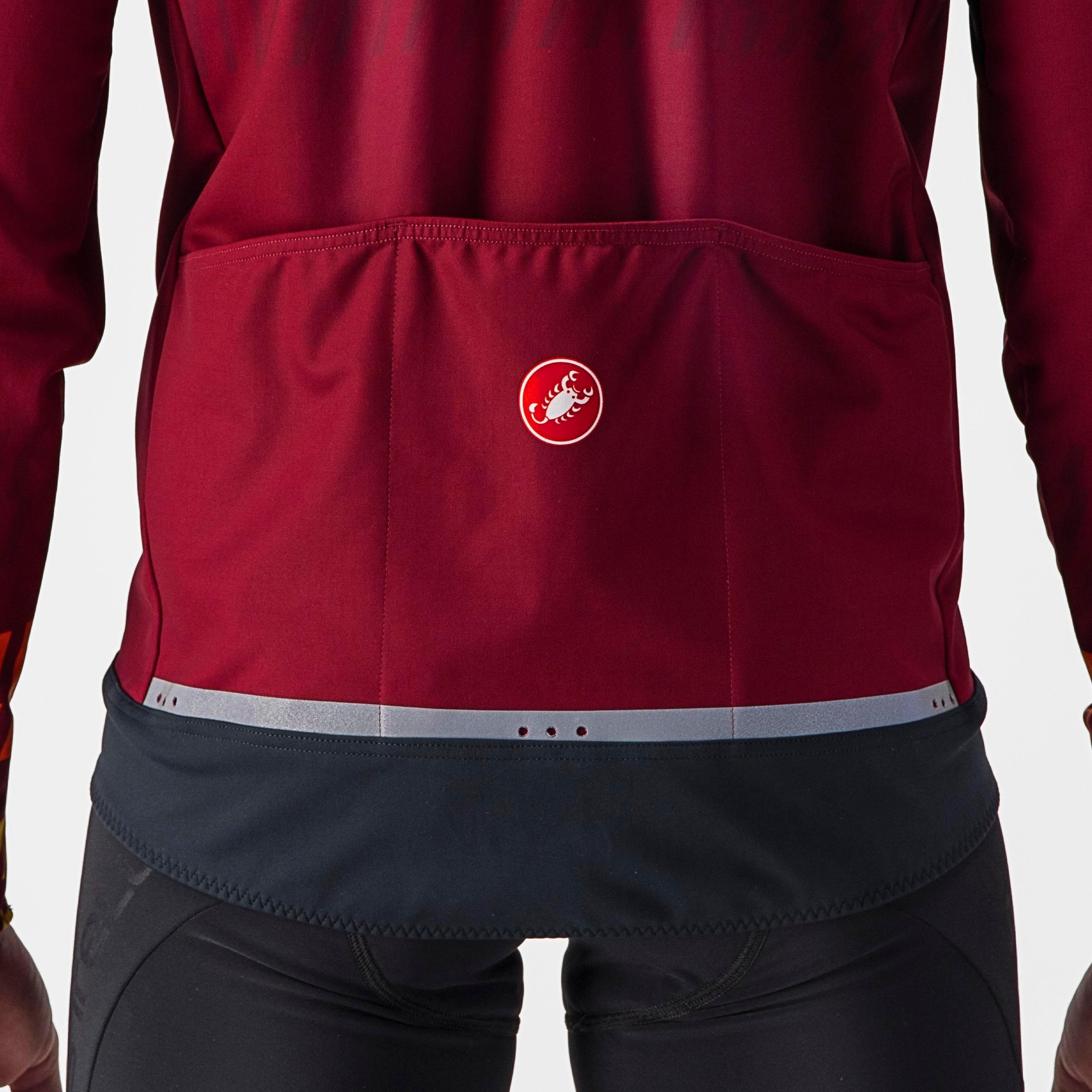 Unlimited perfetto ros 2 jacket - bordeaux/goldenrod-orange rust - castelli
