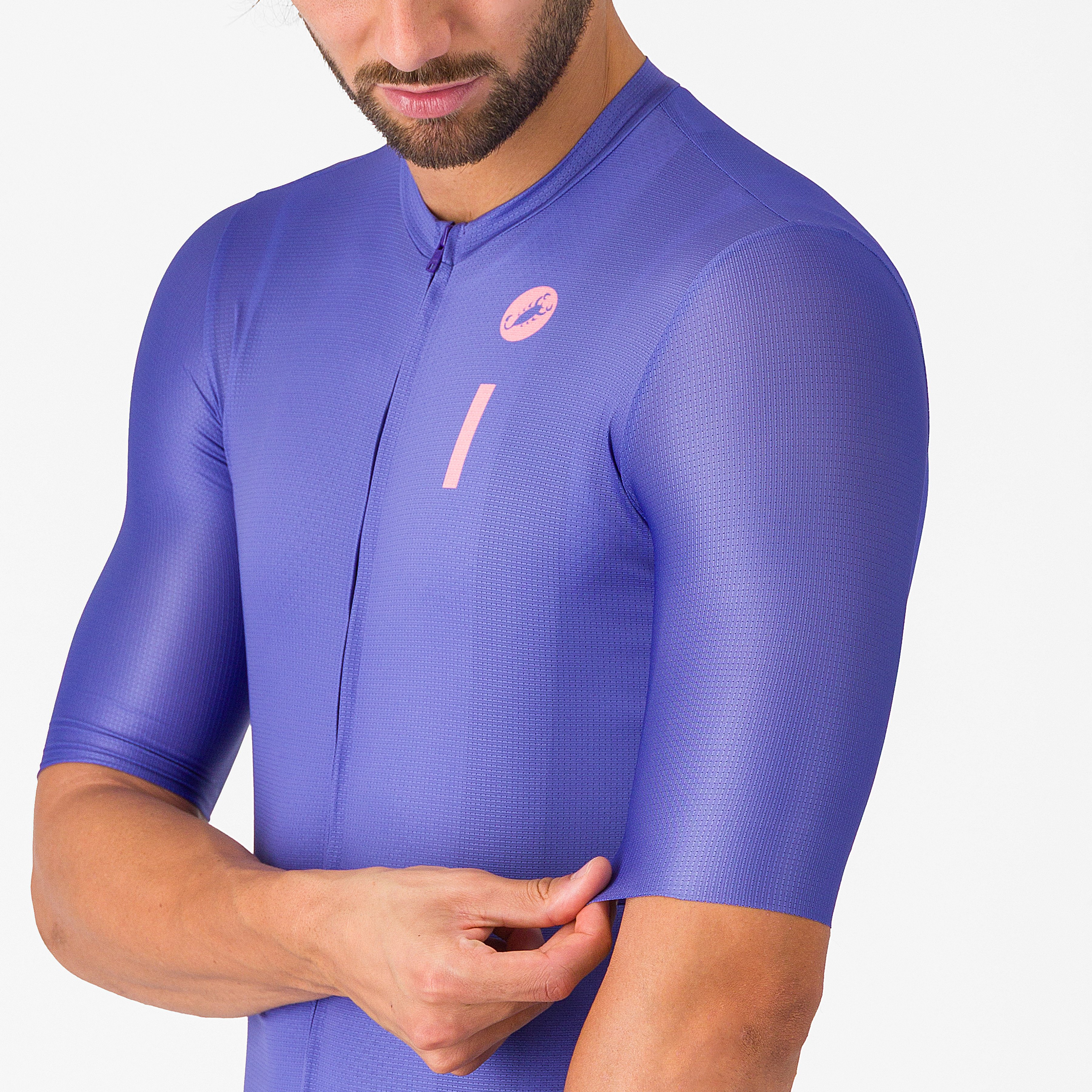 Drittone logo jersey - ultraviolet/rosa giro - castelli