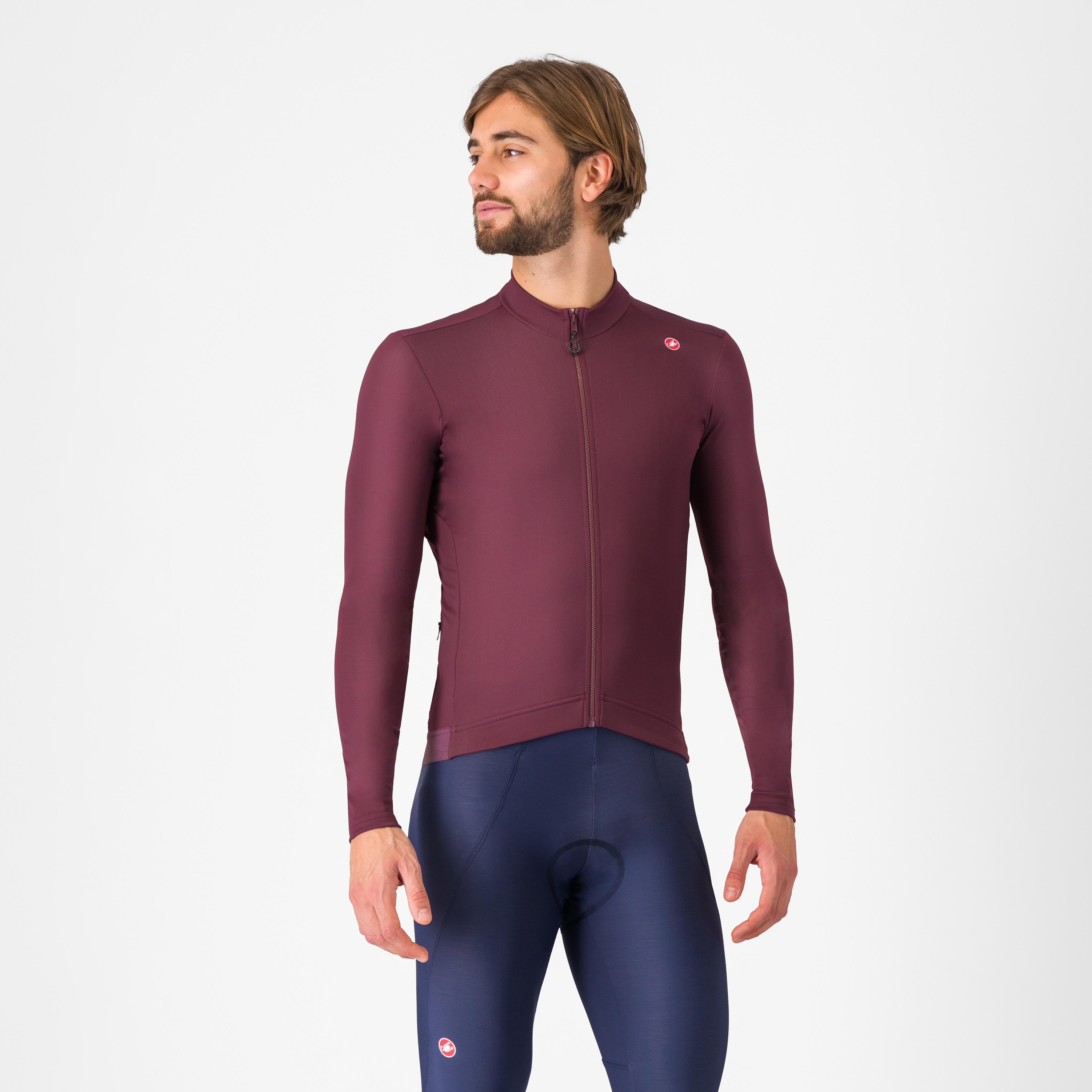 Espresso thermal jersey - deep bordeaux - castelli