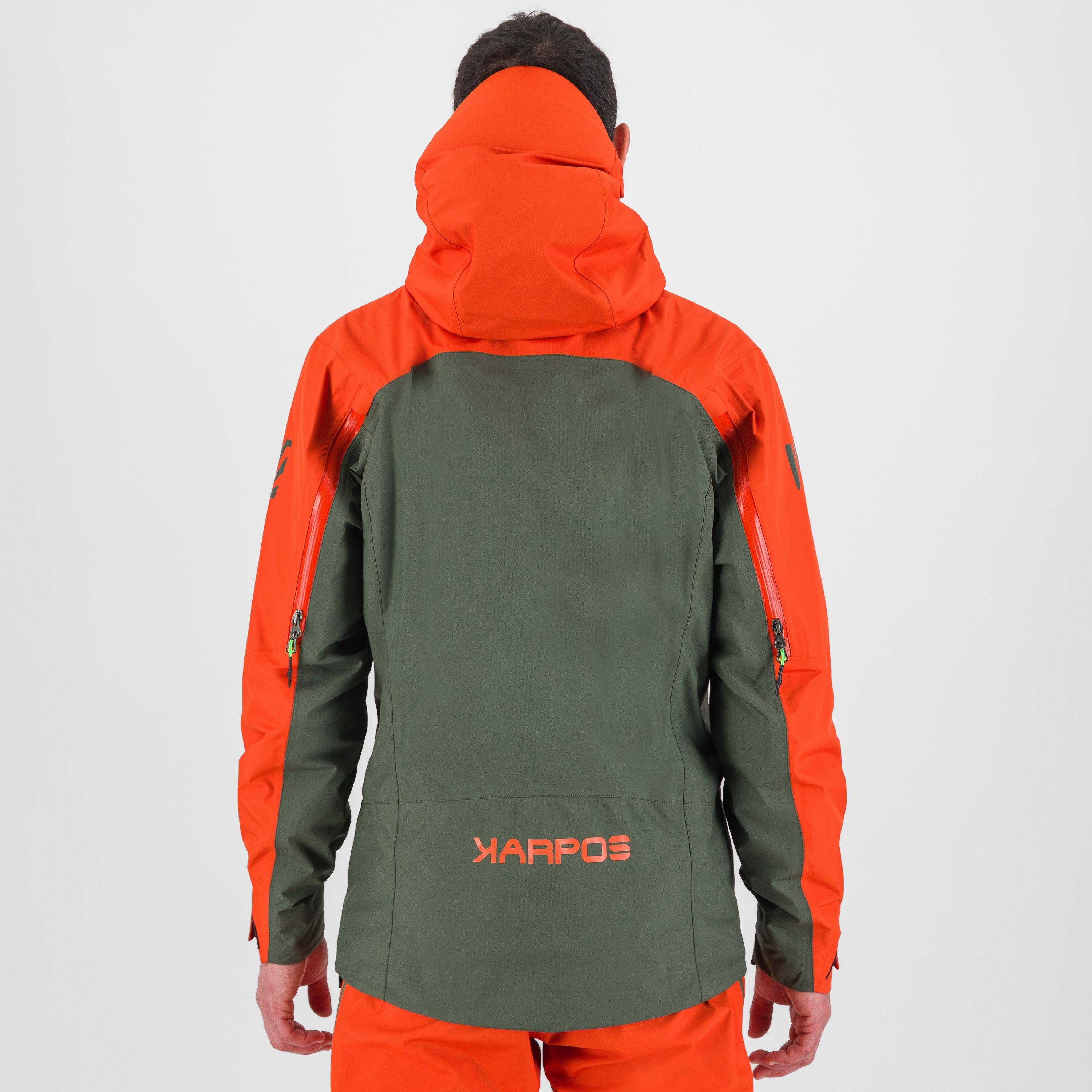 Midi shell jacket - thyme/spicy orange - karpos