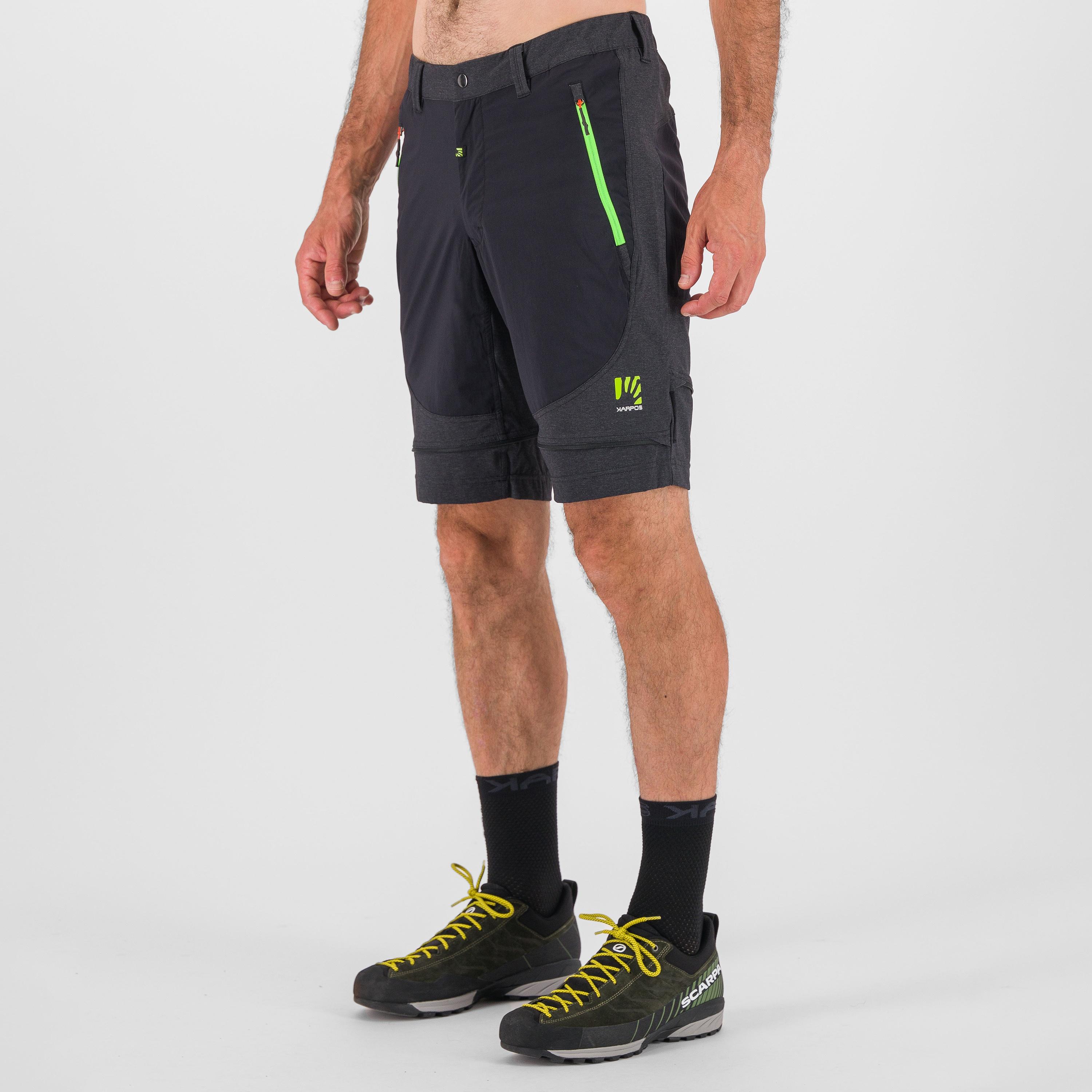 Santa croce zip-off pant - black/jasmine green - karpos