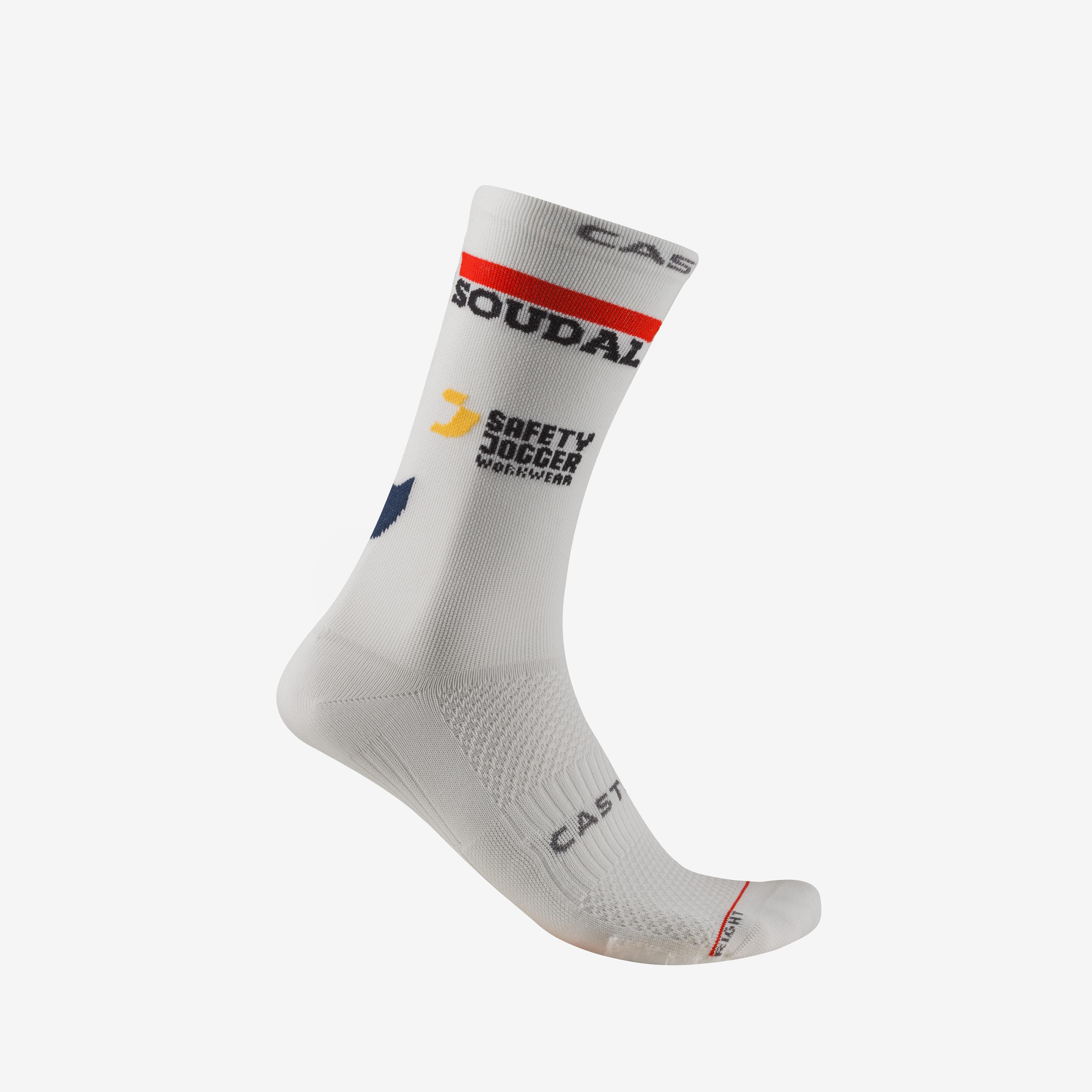 Rosso corsa pro 18 sock - white - castelli