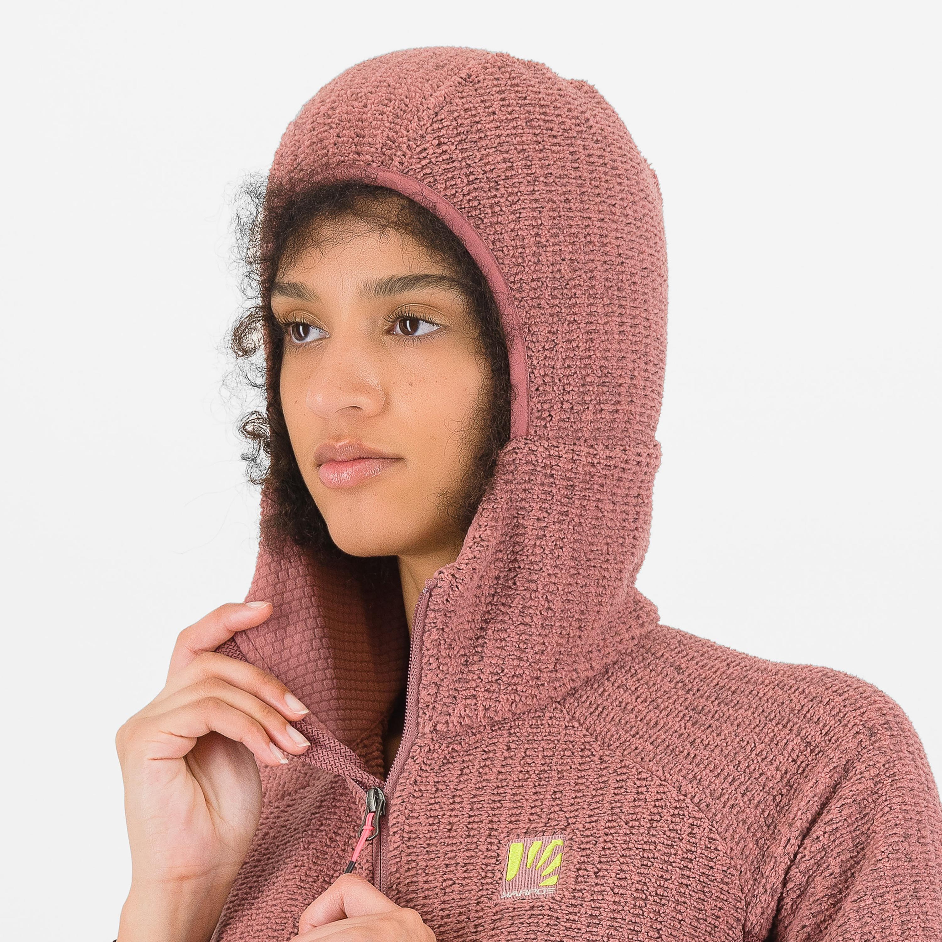 Rocchetta w hoodie fleece - deco rose - karpos