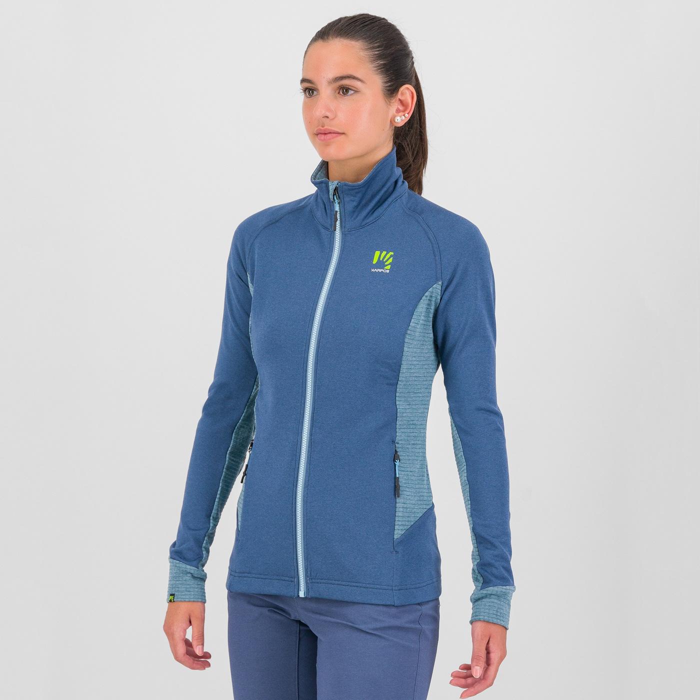 Pizzocco evo w full-zip fleece - vintage indigo/spring lake - karpos