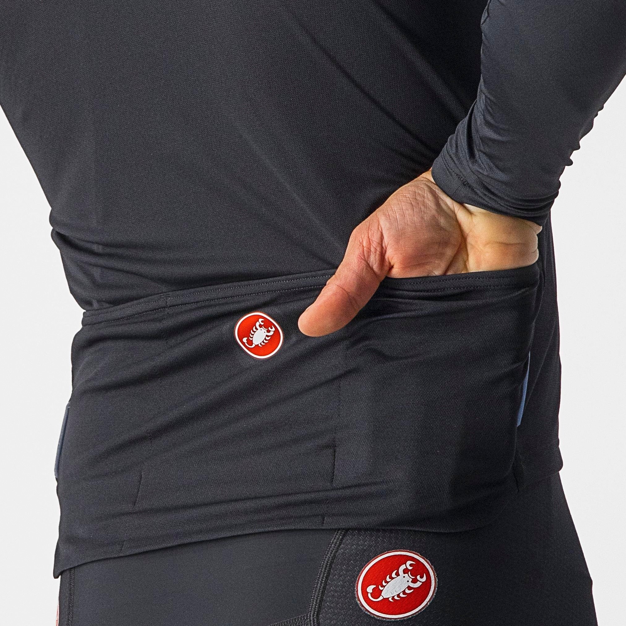 Prologo 7 long sleeve jersey - light black/silver gray-ivory - castelli