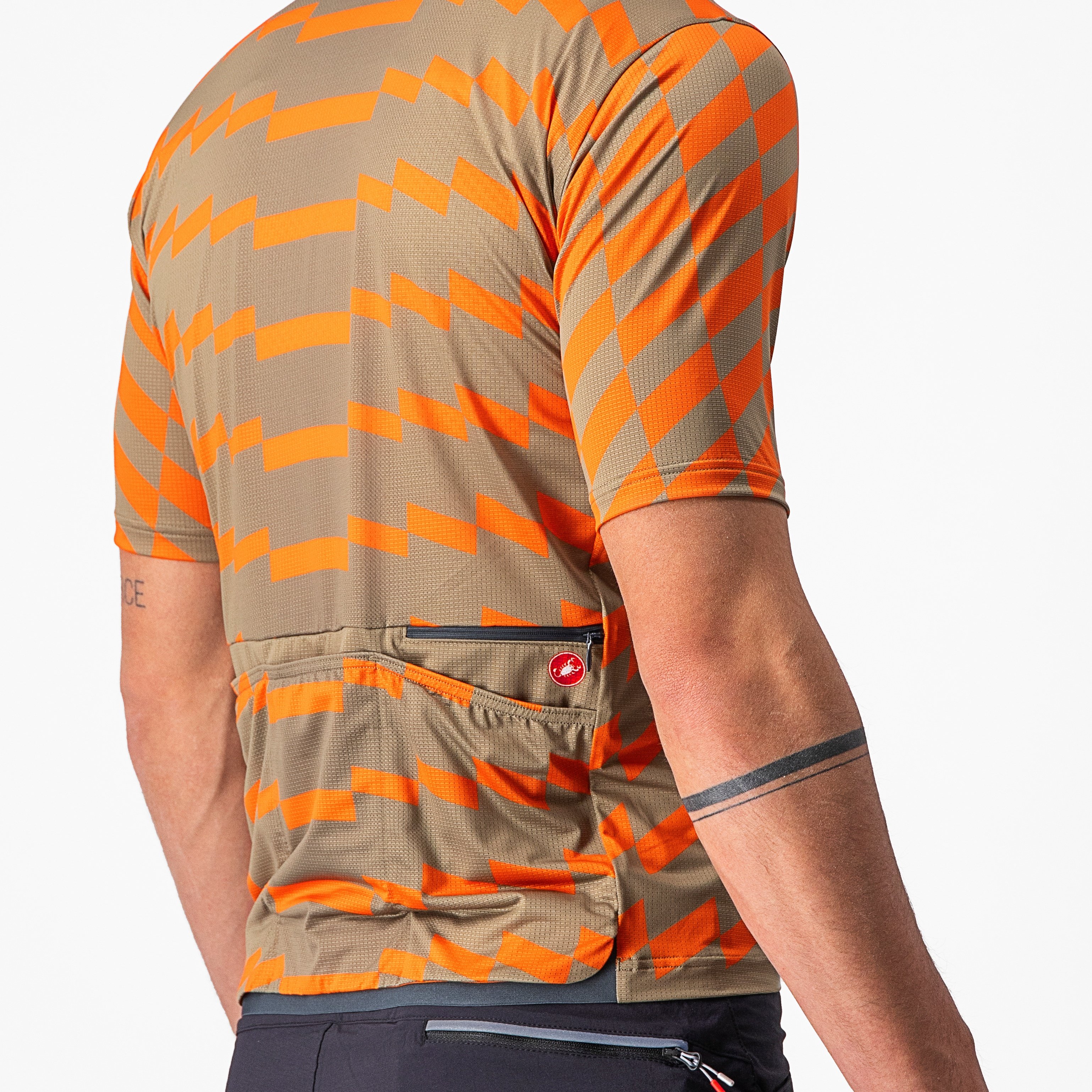 Unltd sterrato jersey - olive green/orange rust - castelli
