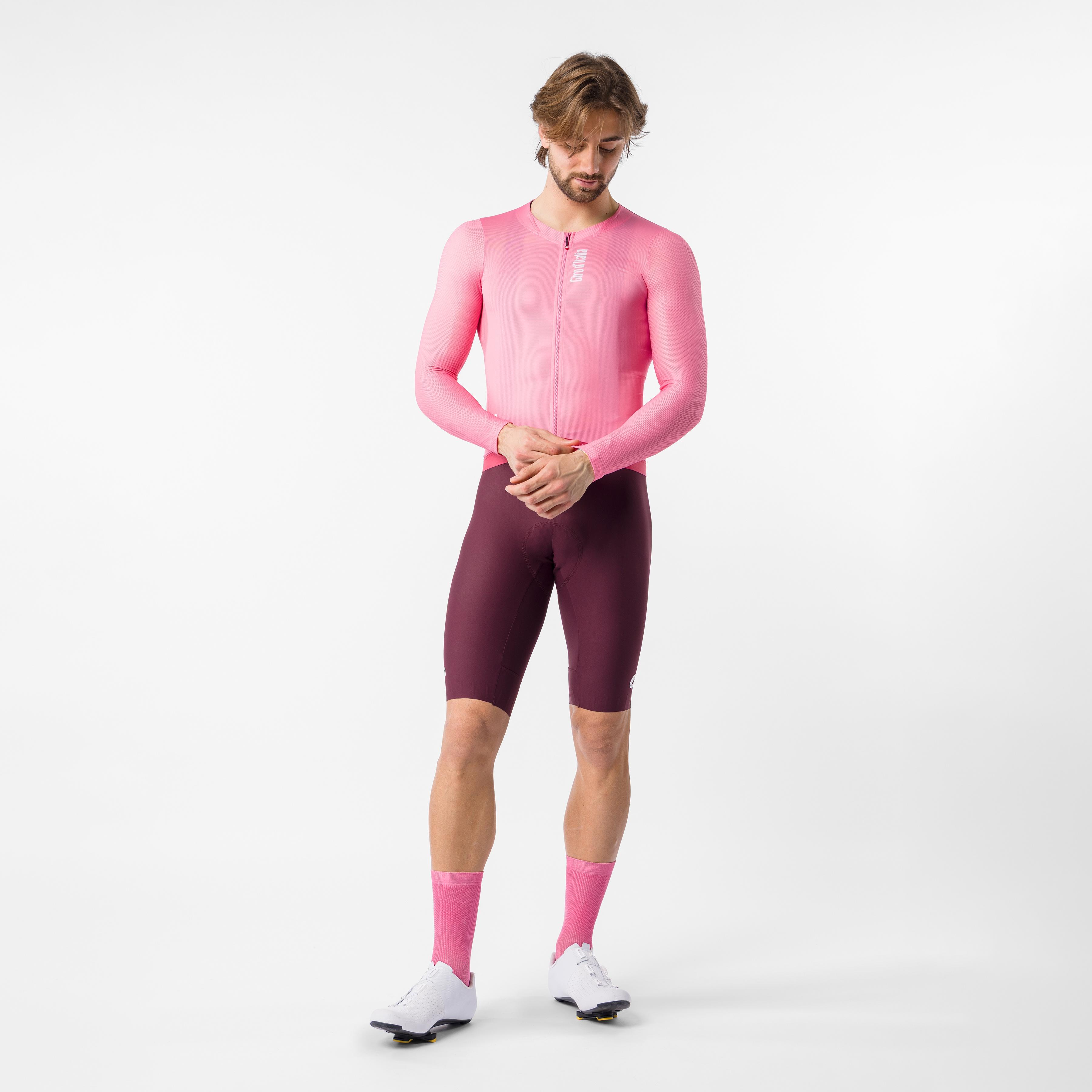 #giro109 corretto ls jersey - rosa giro - castelli
