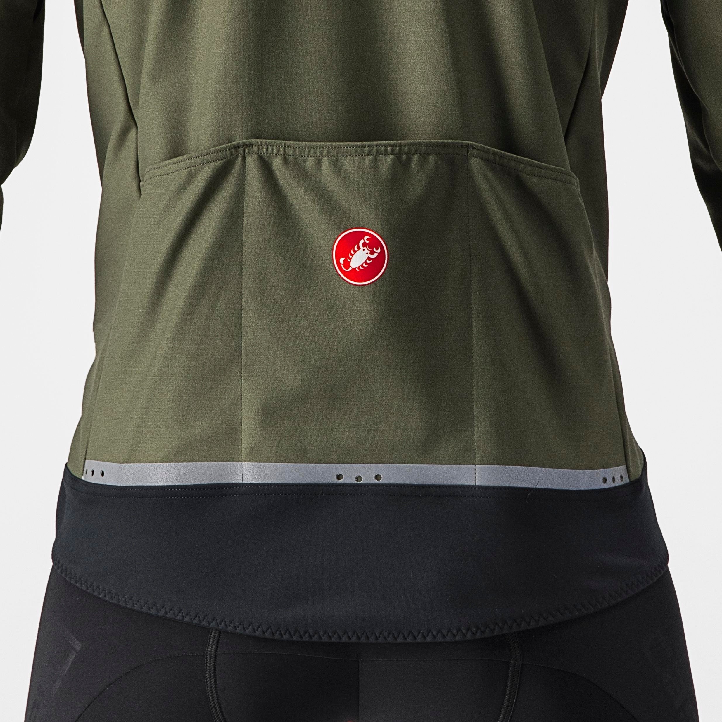Unlimited perfetto ros 2 jacket - military green/goldenrod - castelli