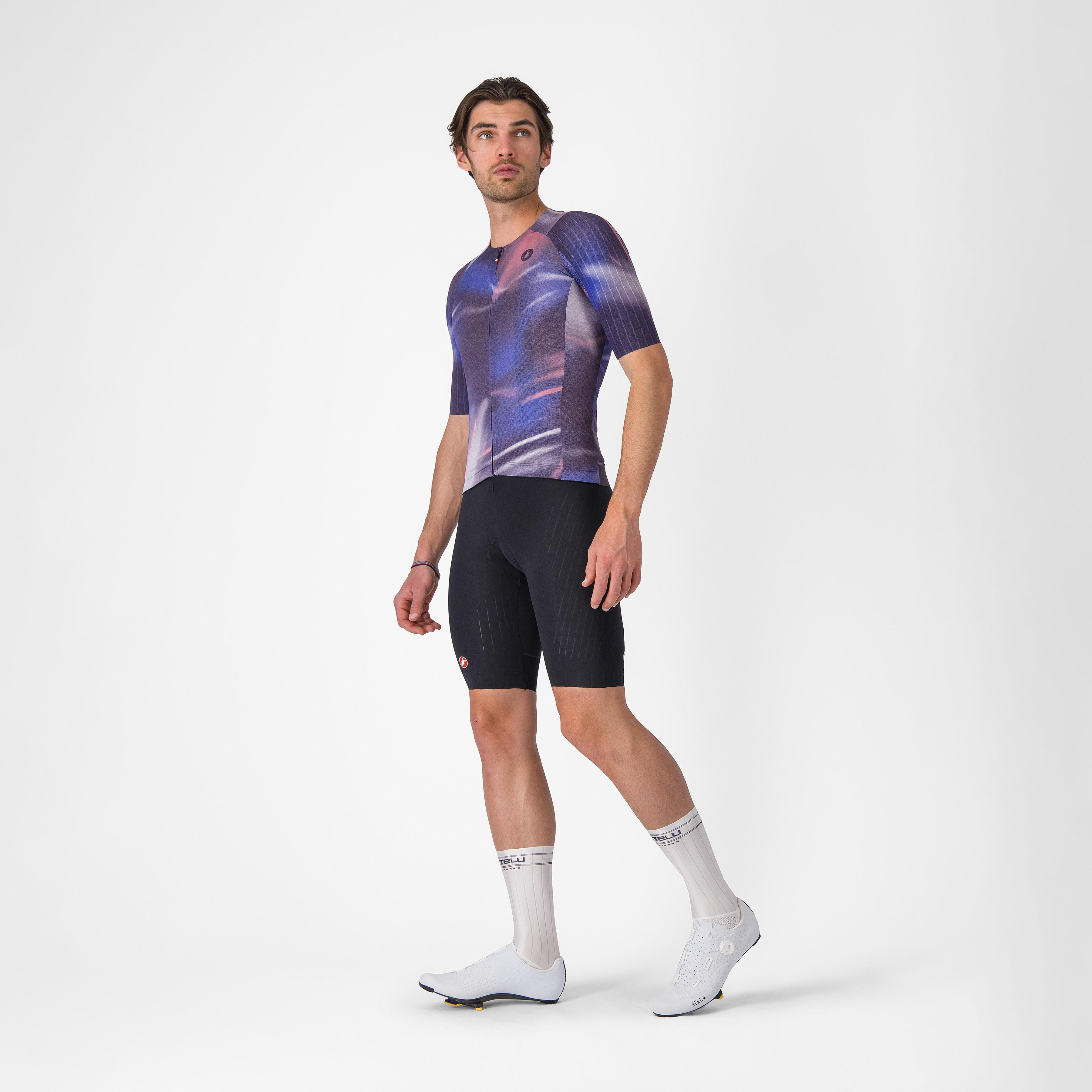 Aero race 8s jersey - night shade/rosa giro - castelli